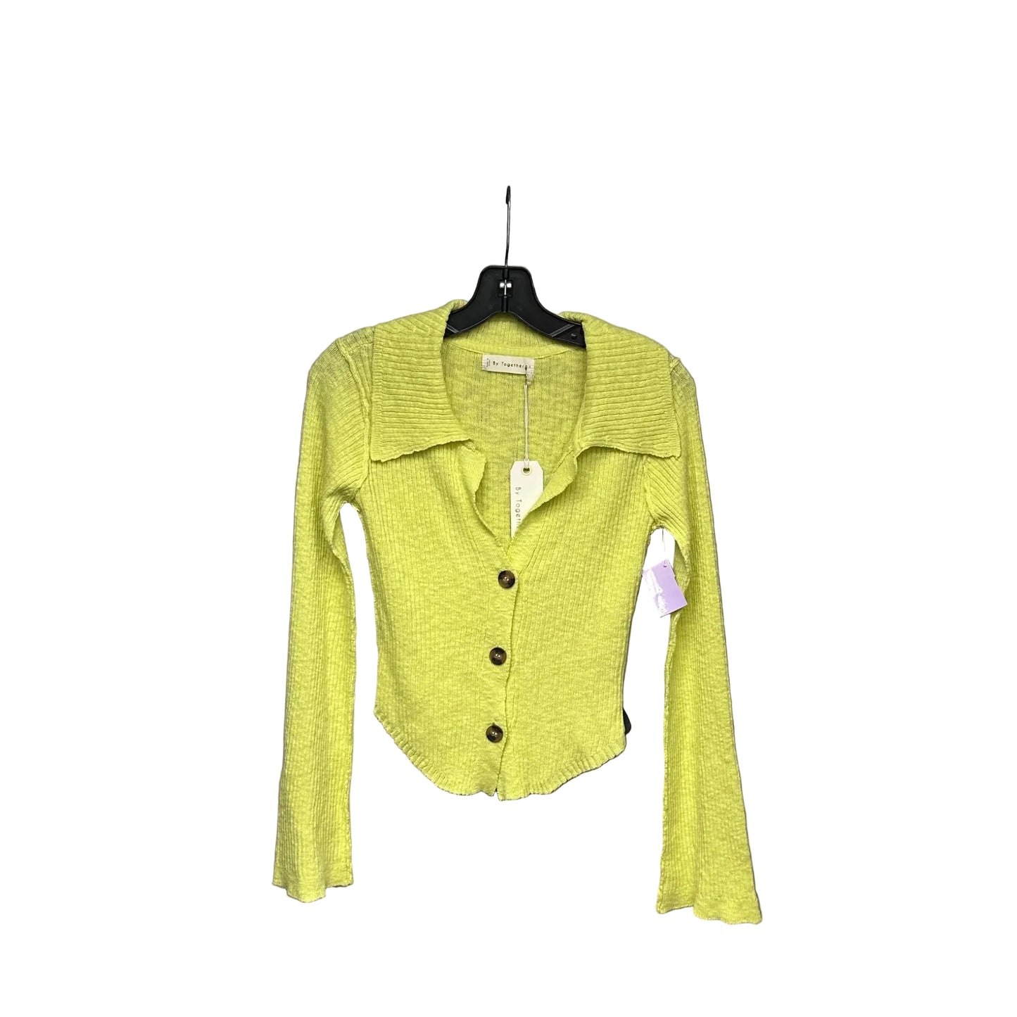 Top Long Sleeve By By Together In Yellow, Size: S