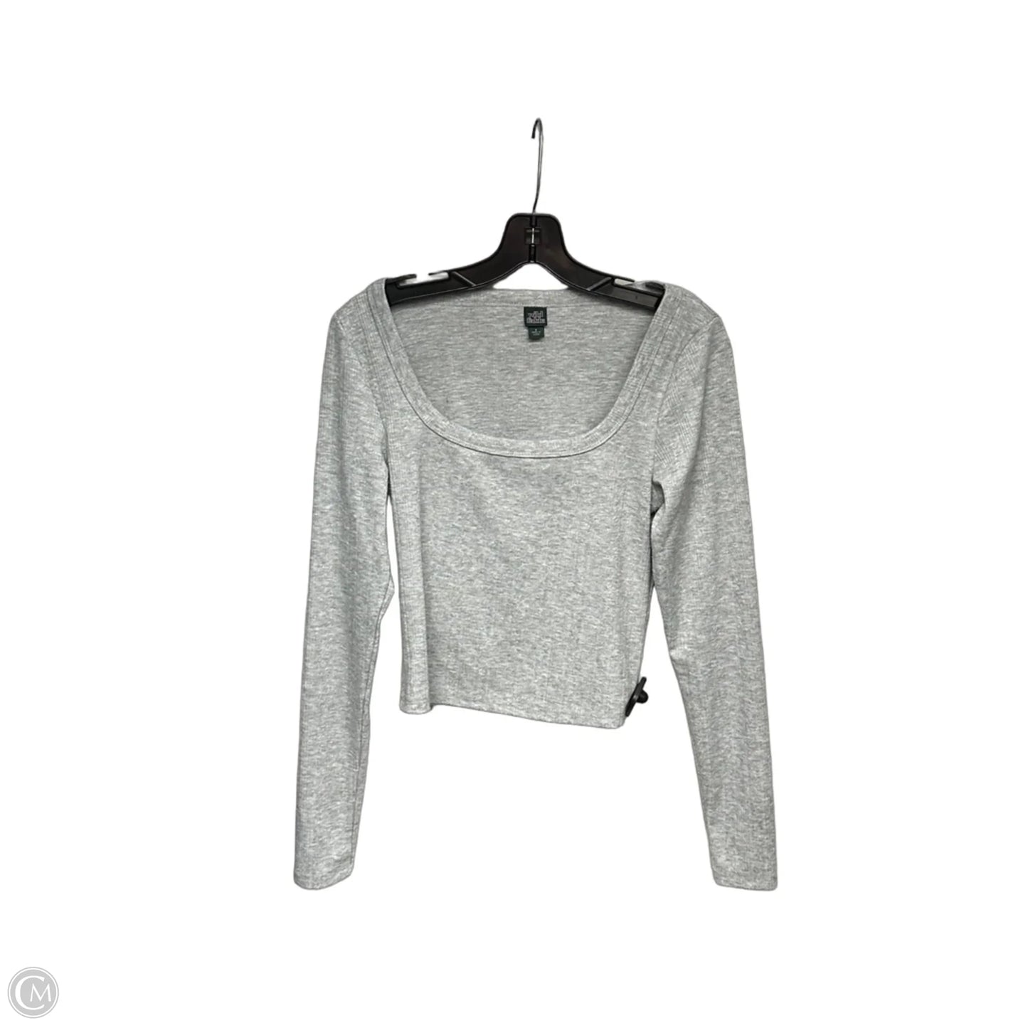 Top Long Sleeve By Wild Fable In Grey, Size: S