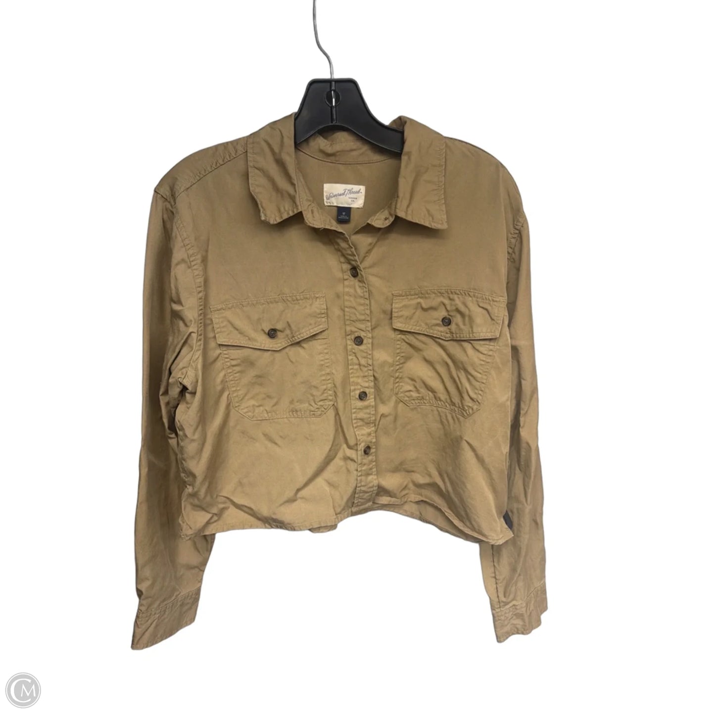 Top Long Sleeve By Universal Thread In Brown, Size: M
