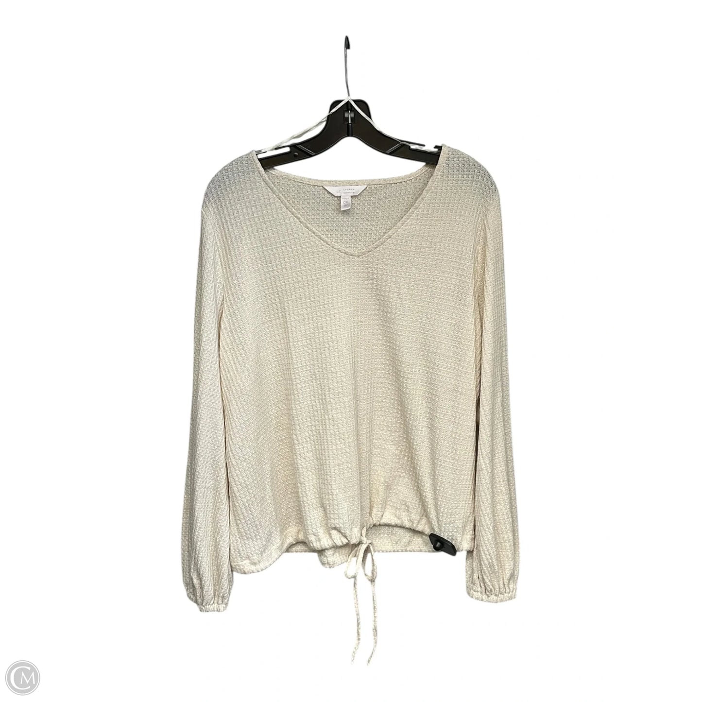 Top Long Sleeve By Lc Lauren Conrad In Cream, Size: Xl
