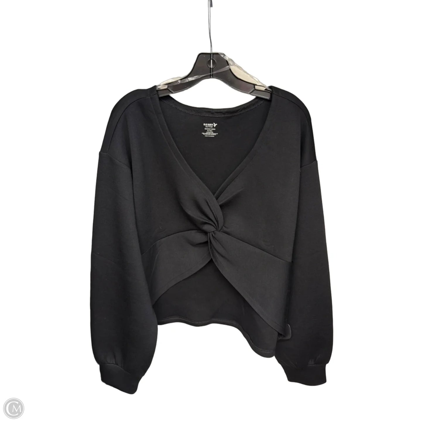 Athletic Top Long Sleeve Crewneck By Old Navy In Black, Size: Xl