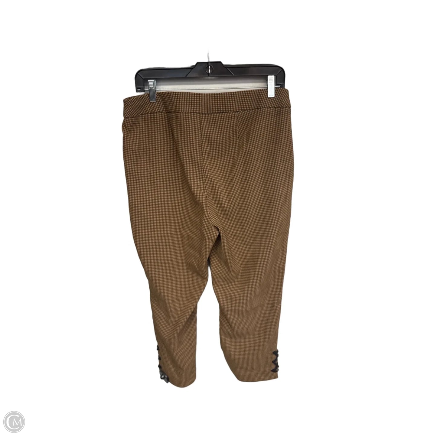 Pants Cropped By Chicos In Black & Brown, Size: L