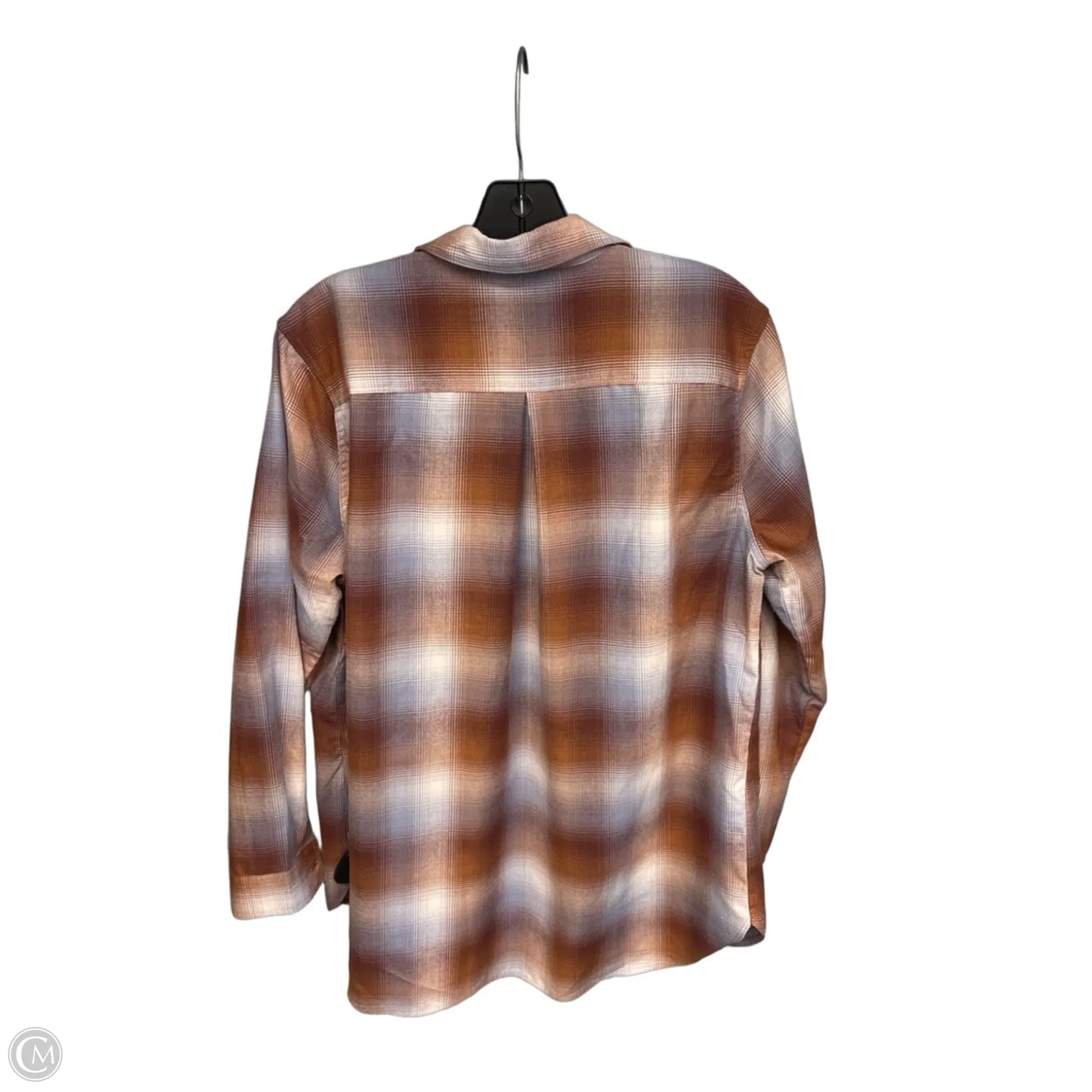 Top Long Sleeve By Eddie Bauer In Orange, Size: L