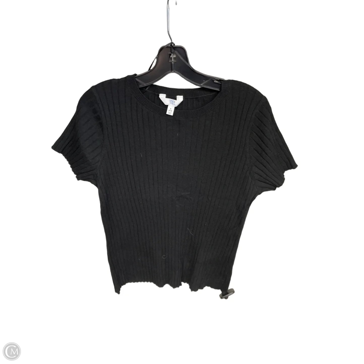 Top Short Sleeve By Time And Tru In Black, Size: S