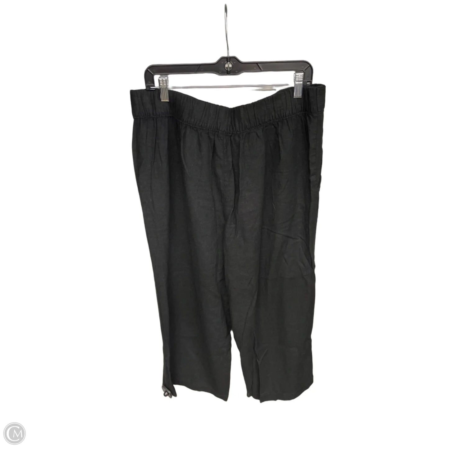 Pants Cropped By Croft And Barrow In Black, Size: Xl