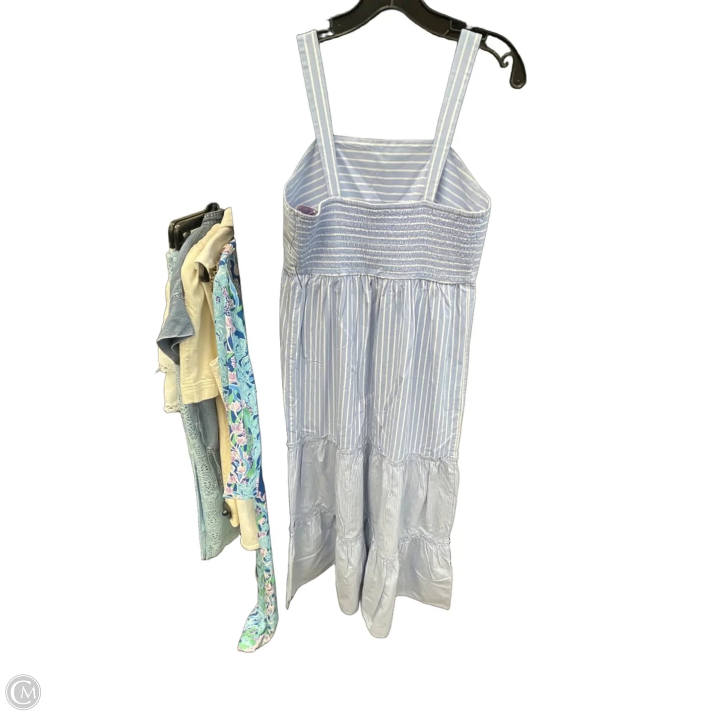 Dress Casual Maxi By Crown And Ivy In Blue & White, Size: M