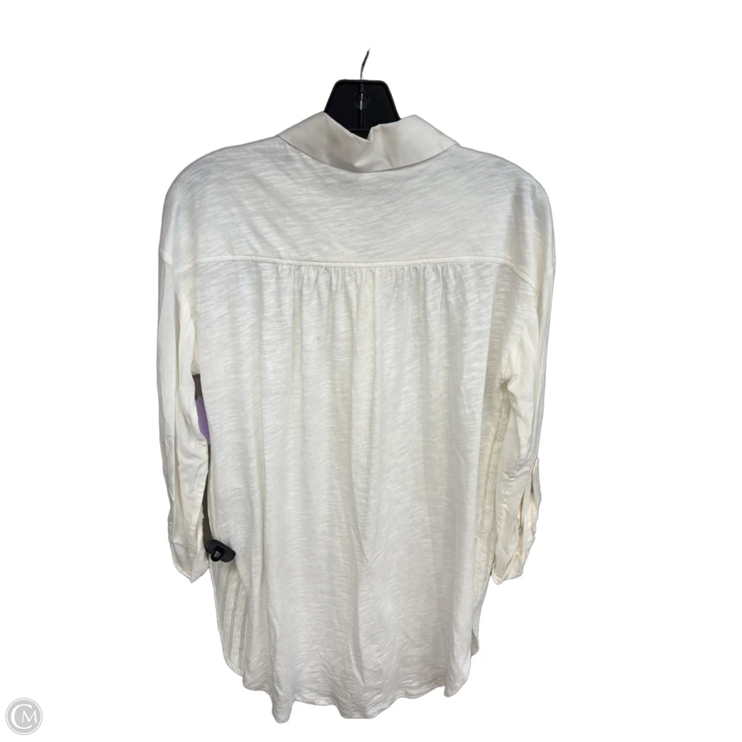 Top Long Sleeve By Anthropologie In White, Size: S