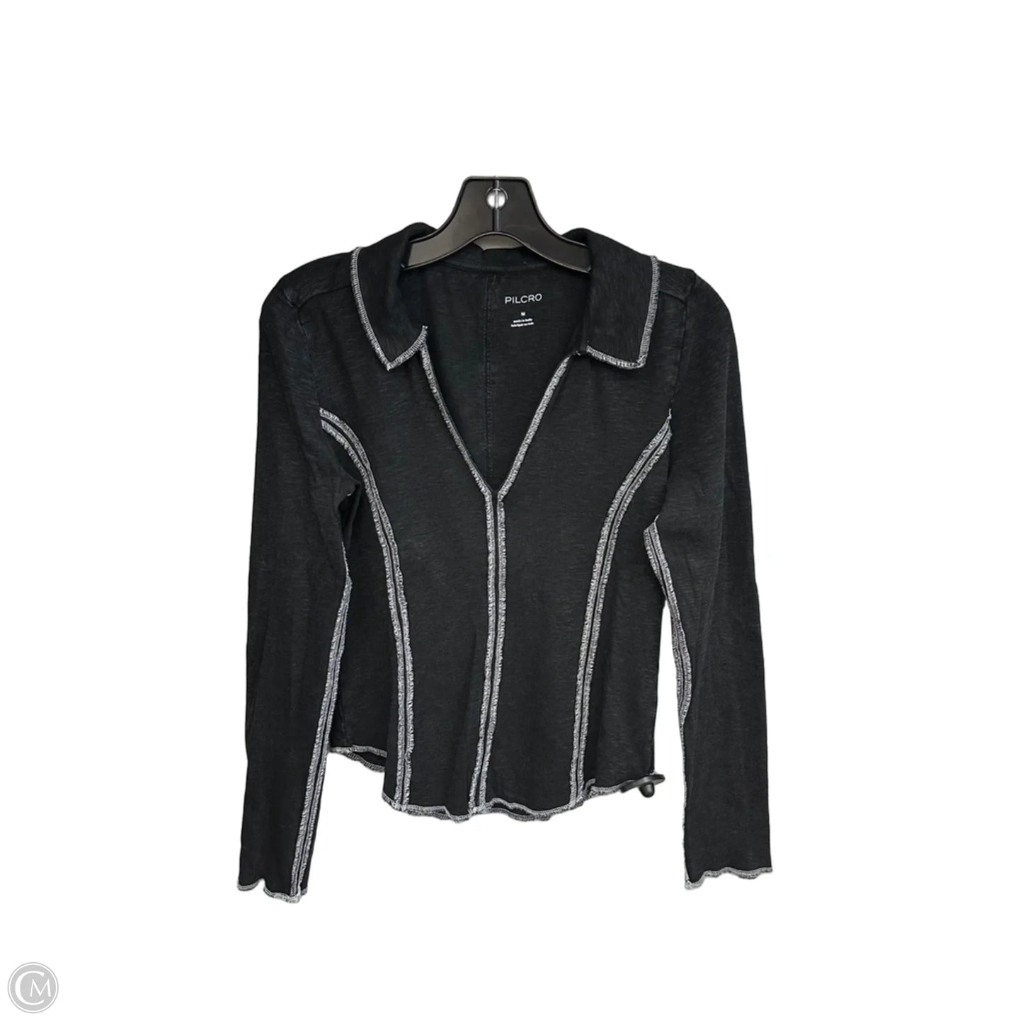Top Long Sleeve By Pilcro In Black, Size: M