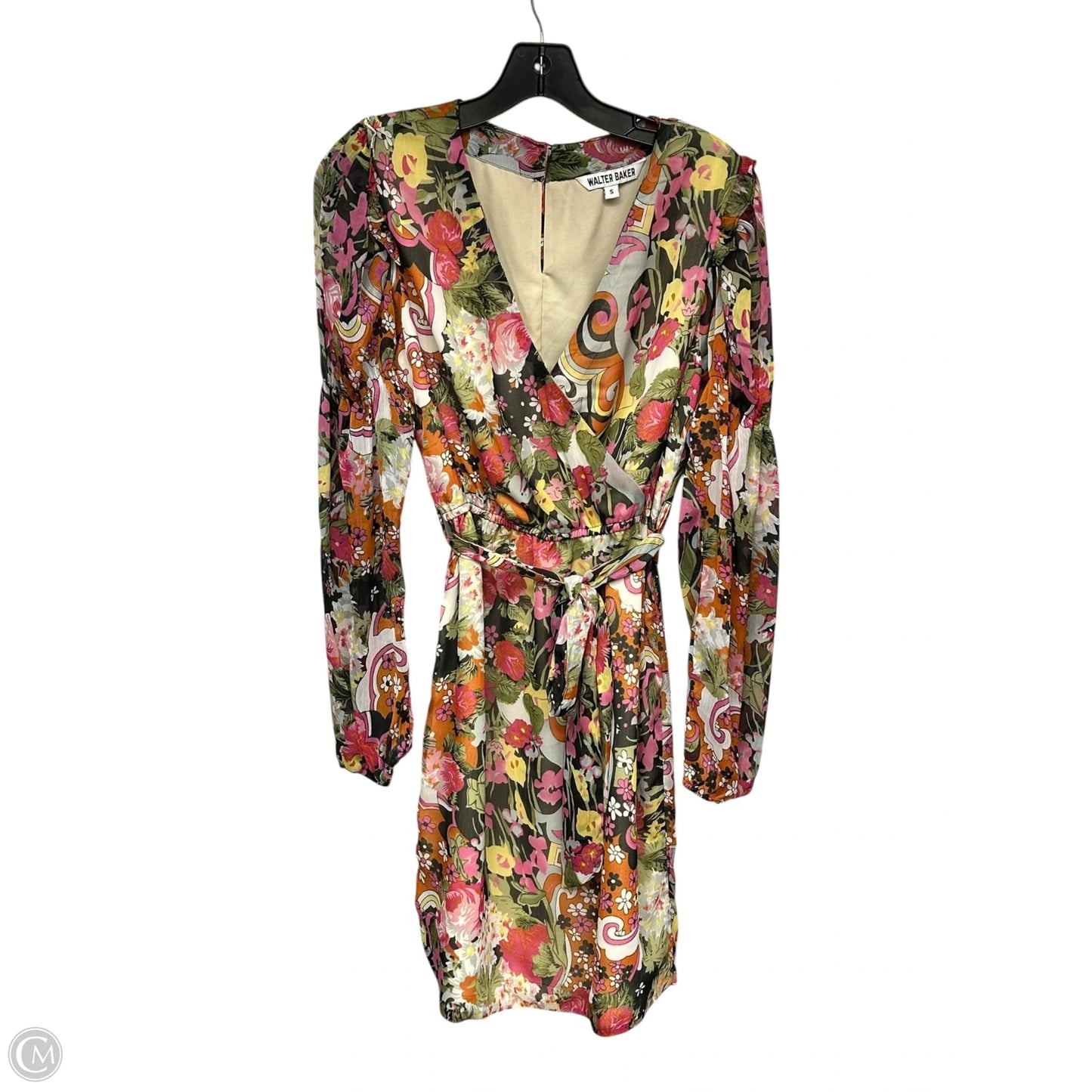 Dress Casual Short By Walter Baker In Pink & Yellow, Size: S