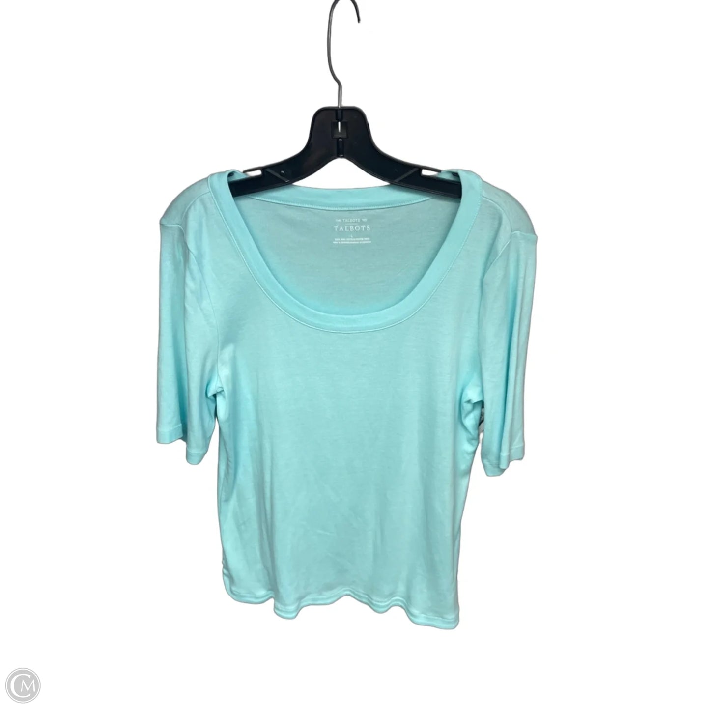 Top Short Sleeve By Talbots In Teal, Size: L