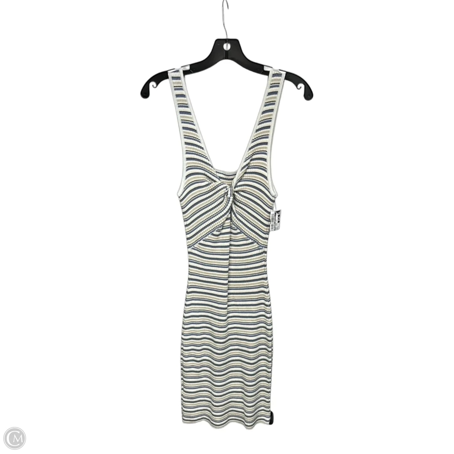 Dress Casual Midi By Abercrombie And Fitch In Blue & Cream, Size: M