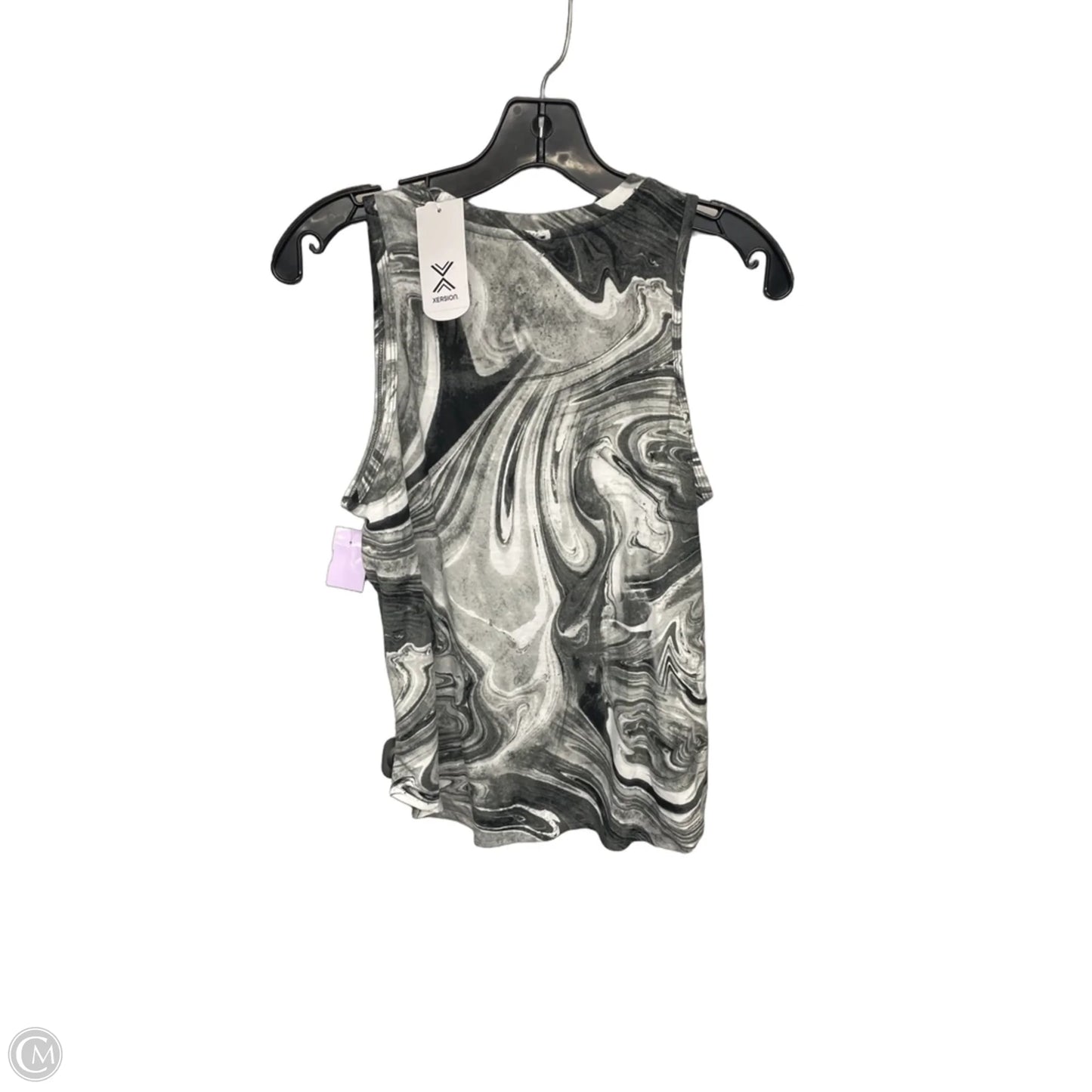 Top Sleeveless By Xersion In Grey & White, Size: Mp
