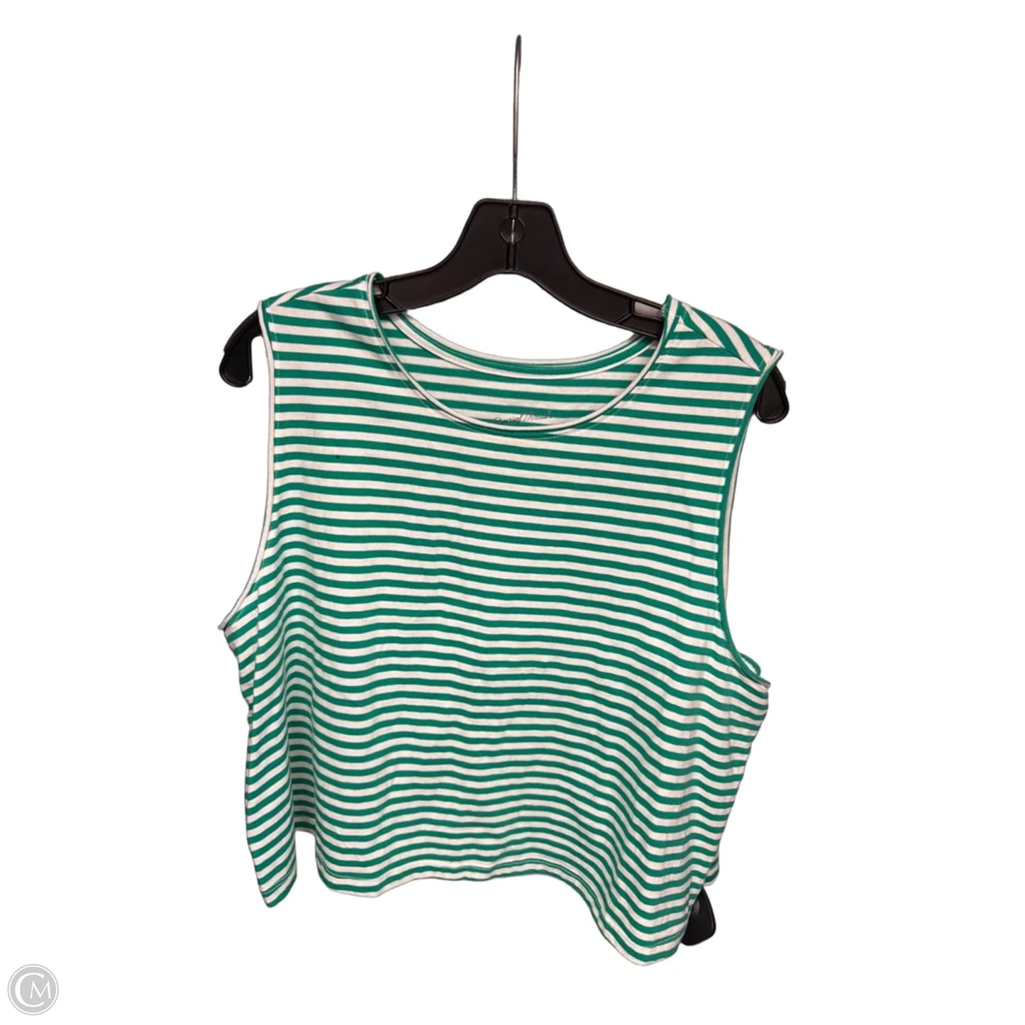 Top Sleeveless By Universal Thread In Green & White, Size: Xxl