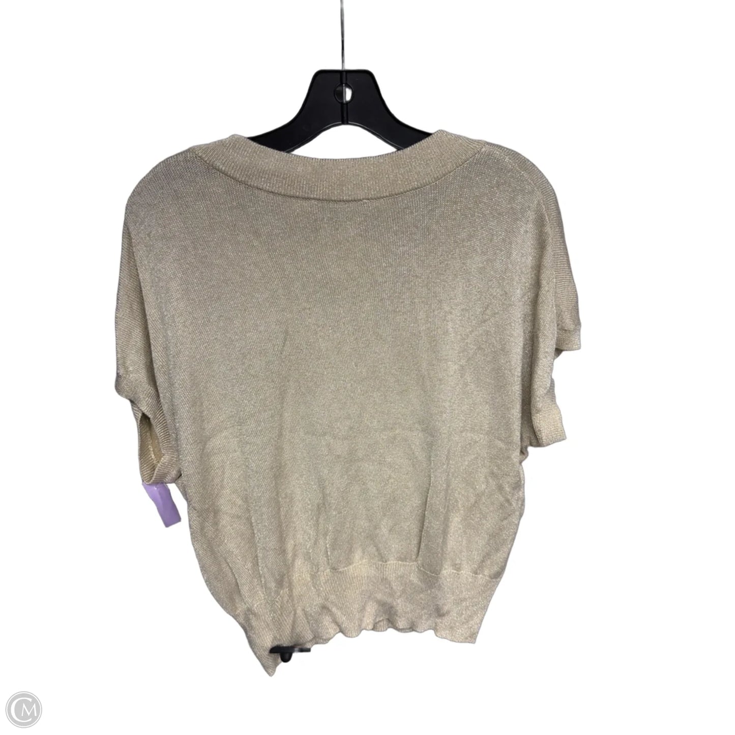 Top Short Sleeve By Clothes Mentor In Gold, Size: L