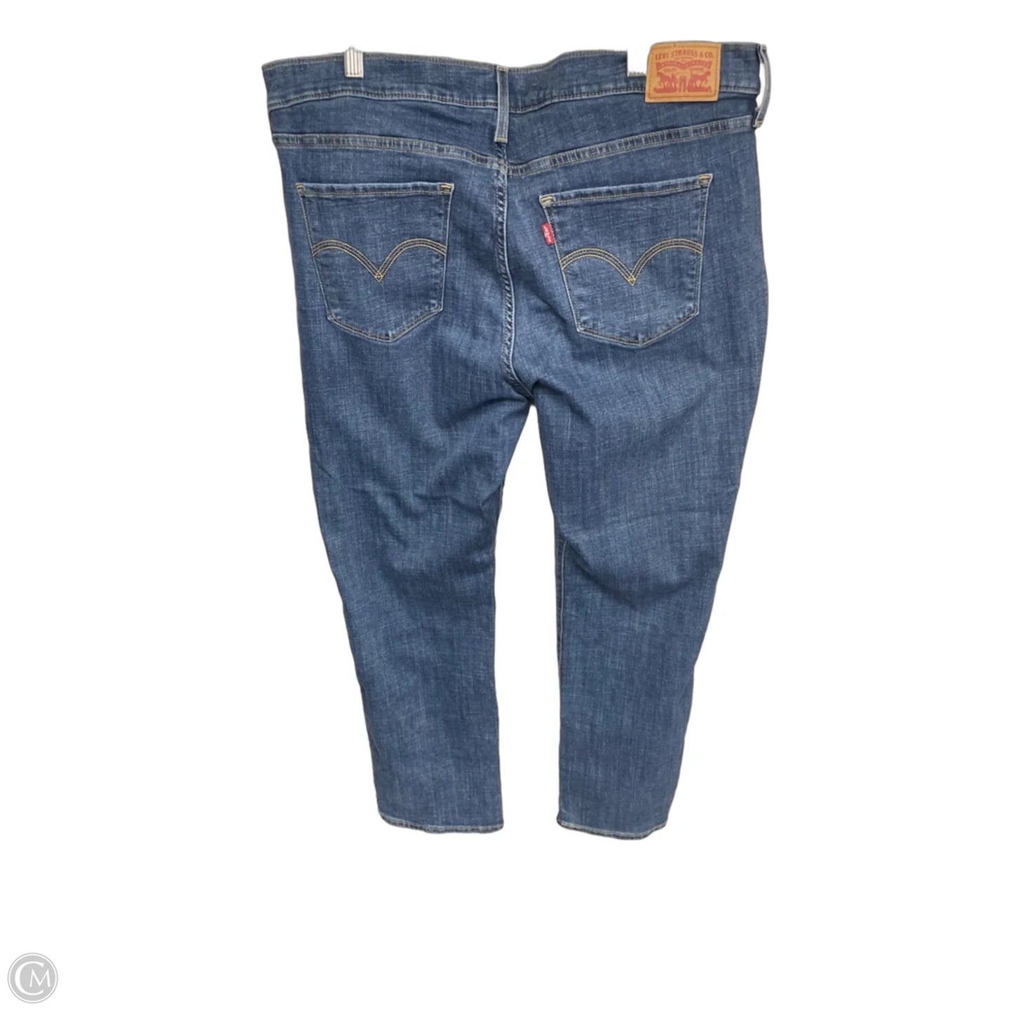 Jeans Straight By Levis In Blue Denim, Size: 18