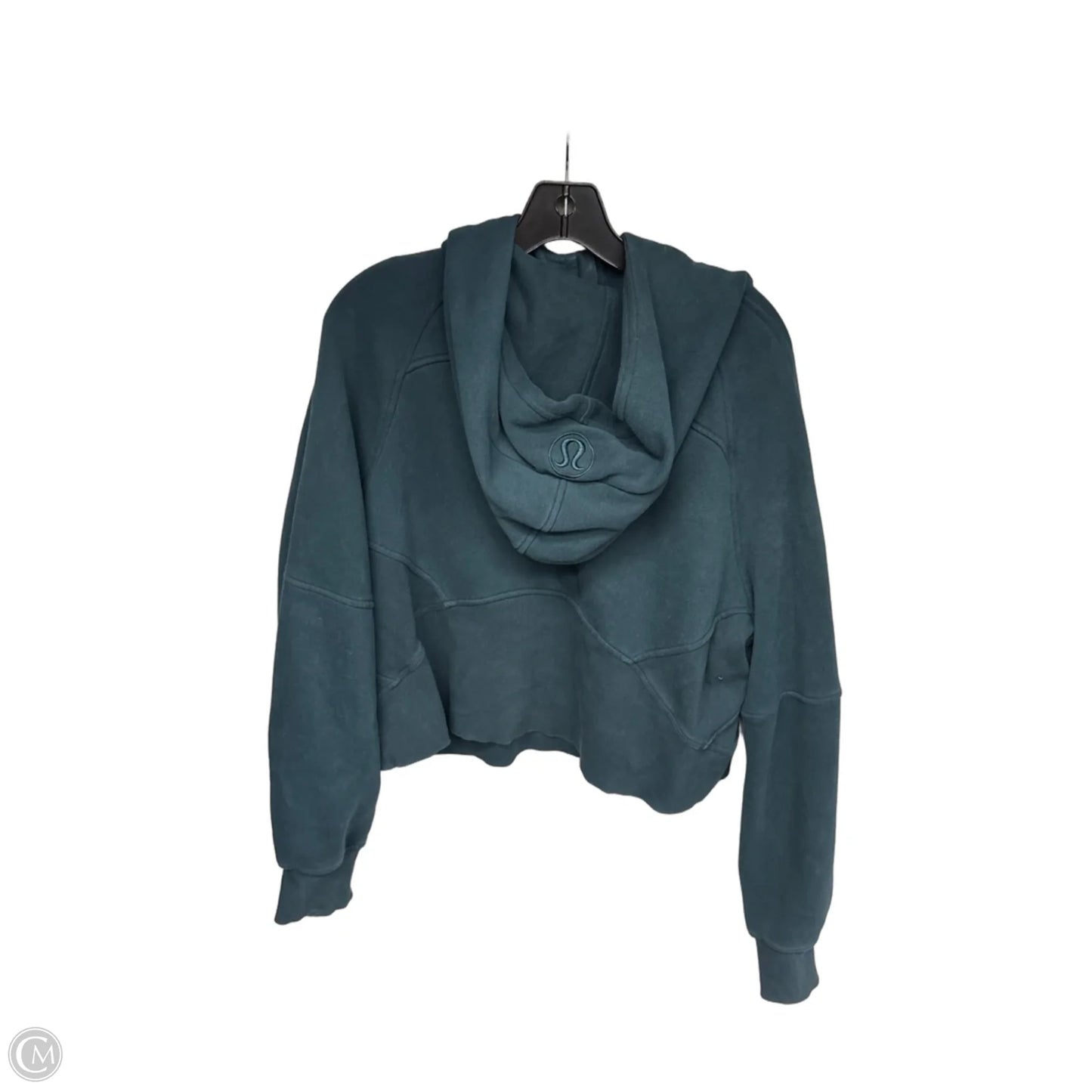 Athletic Sweatshirt Hoodie By Lululemon In Teal, Size: M