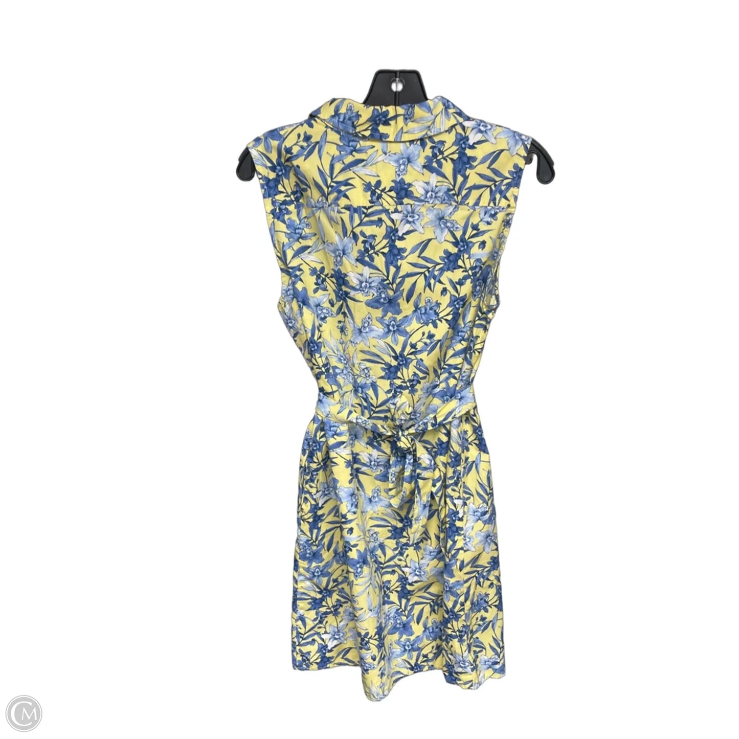 Dress Casual Midi By Tommy Hilfiger In Blue & Yellow, Size: 10