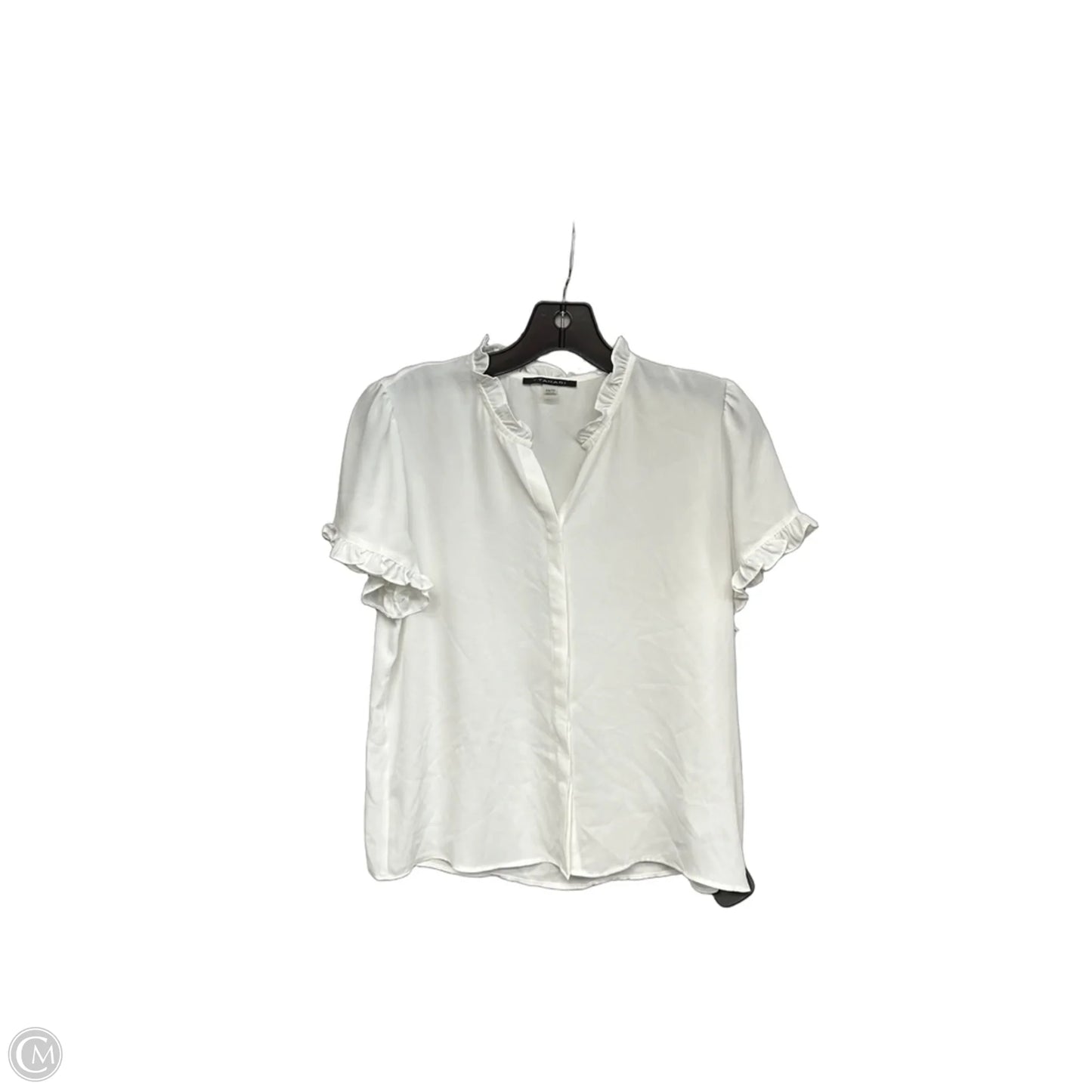 Top Short Sleeve By Tahari In Ivory, Size: Xs