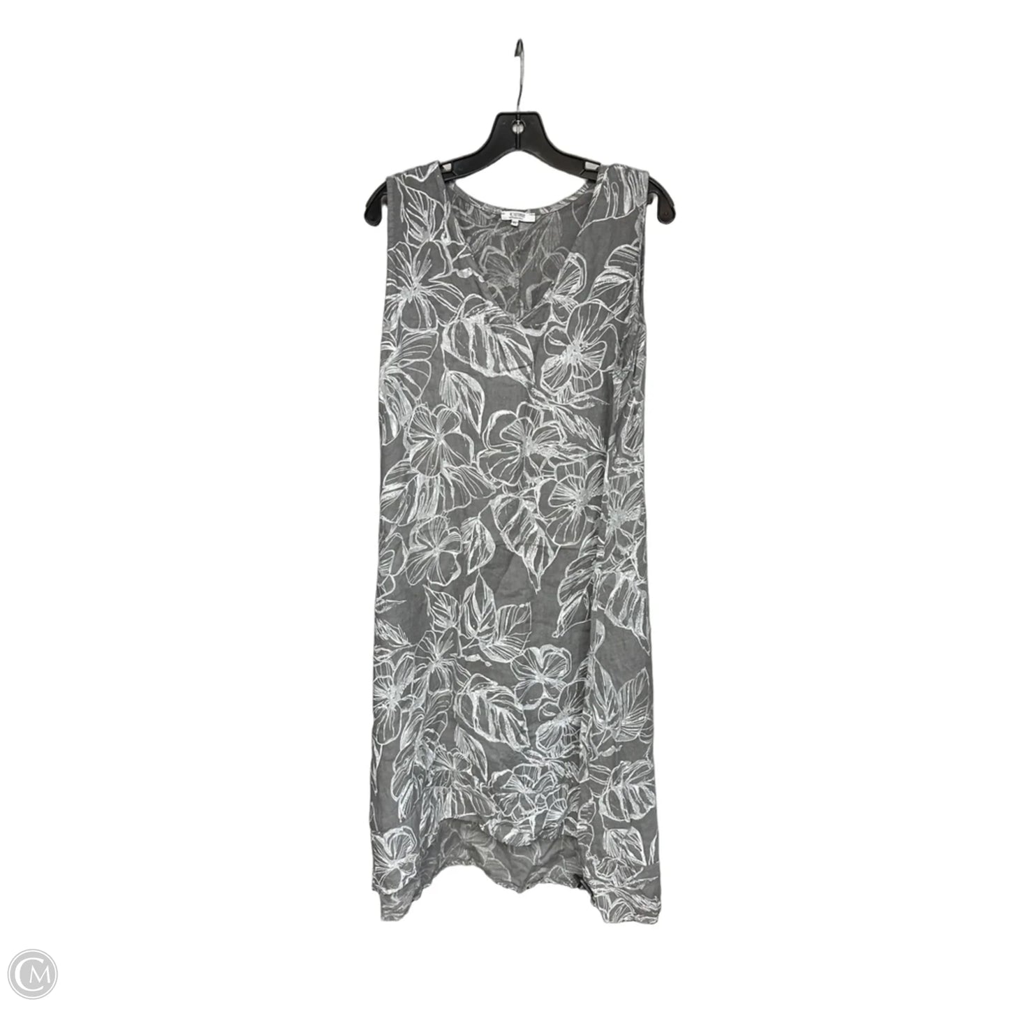 Dress Casual Midi By Clothes Mentor In Grey, Size: Xl