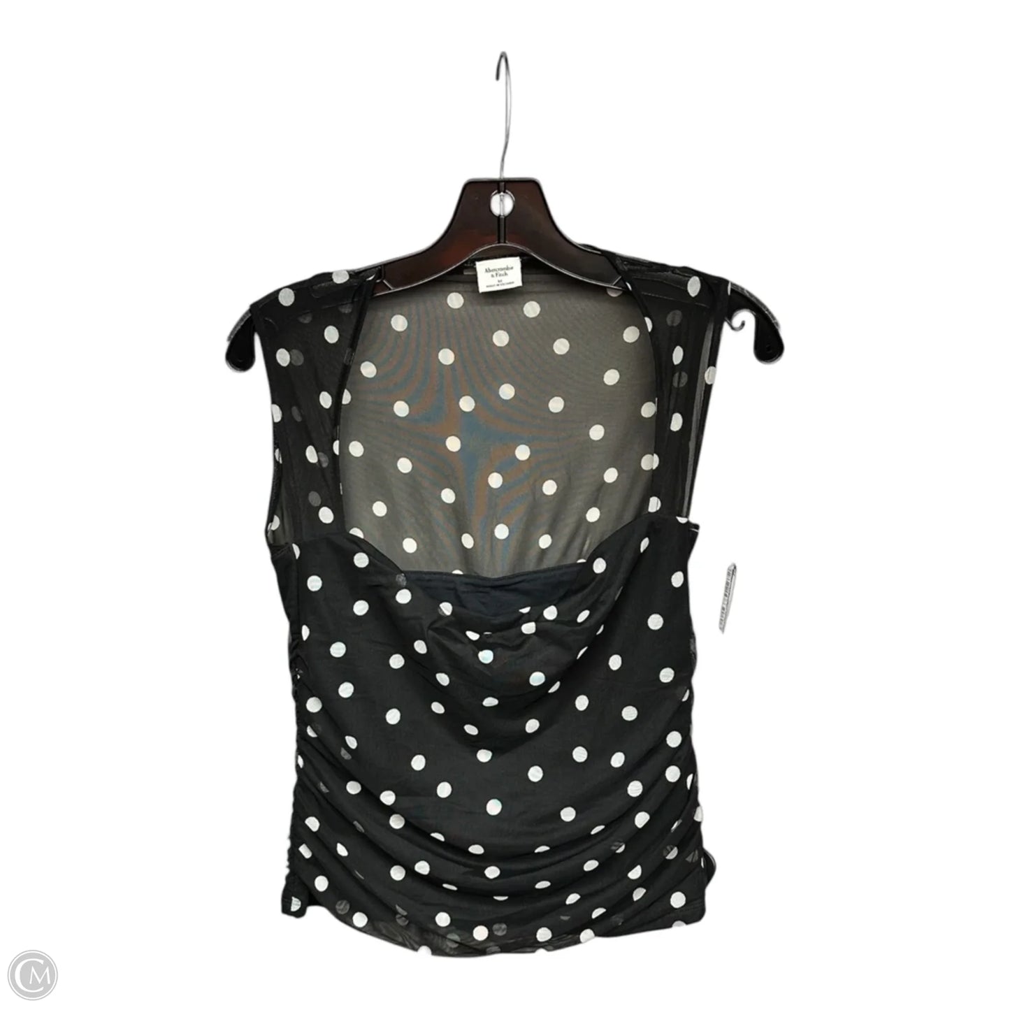 Top Sleeveless By Abercrombie And Fitch In Black & White, Size: M