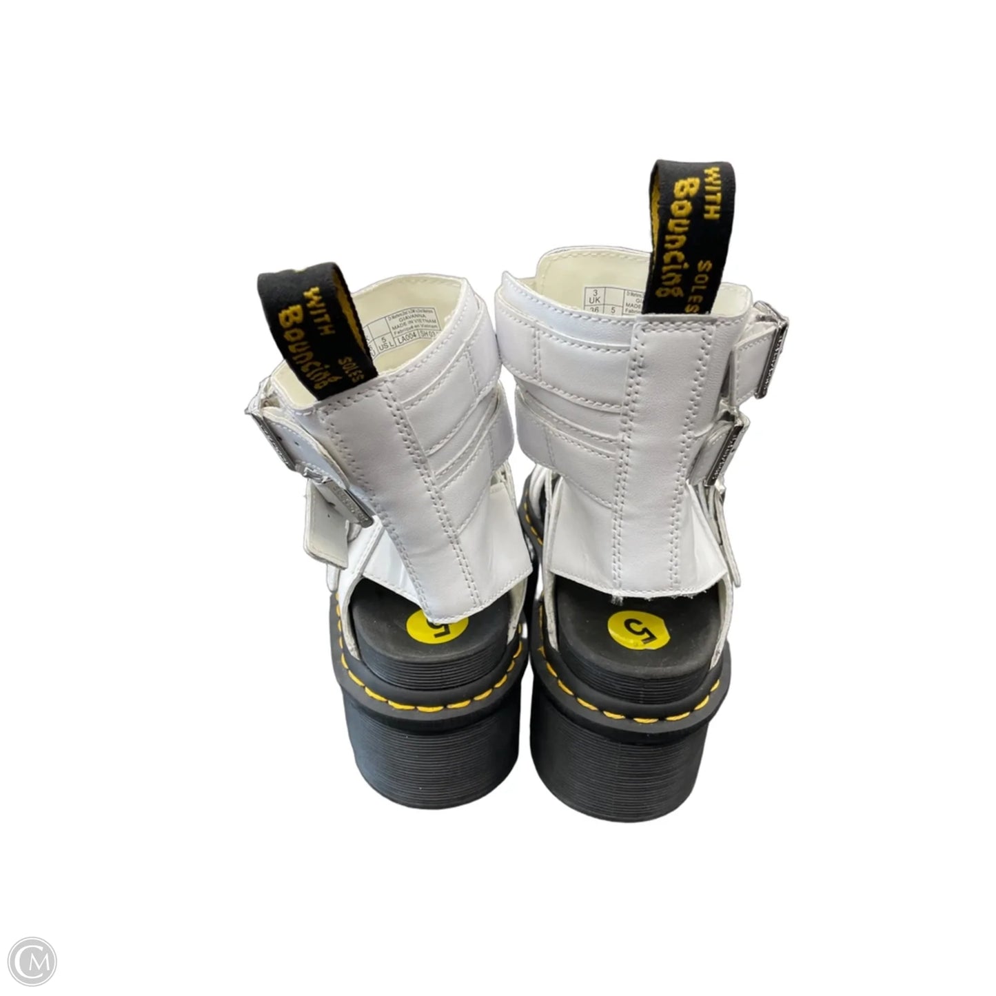 Sandals Heels Platform By Dr Martens In White, Size: 5