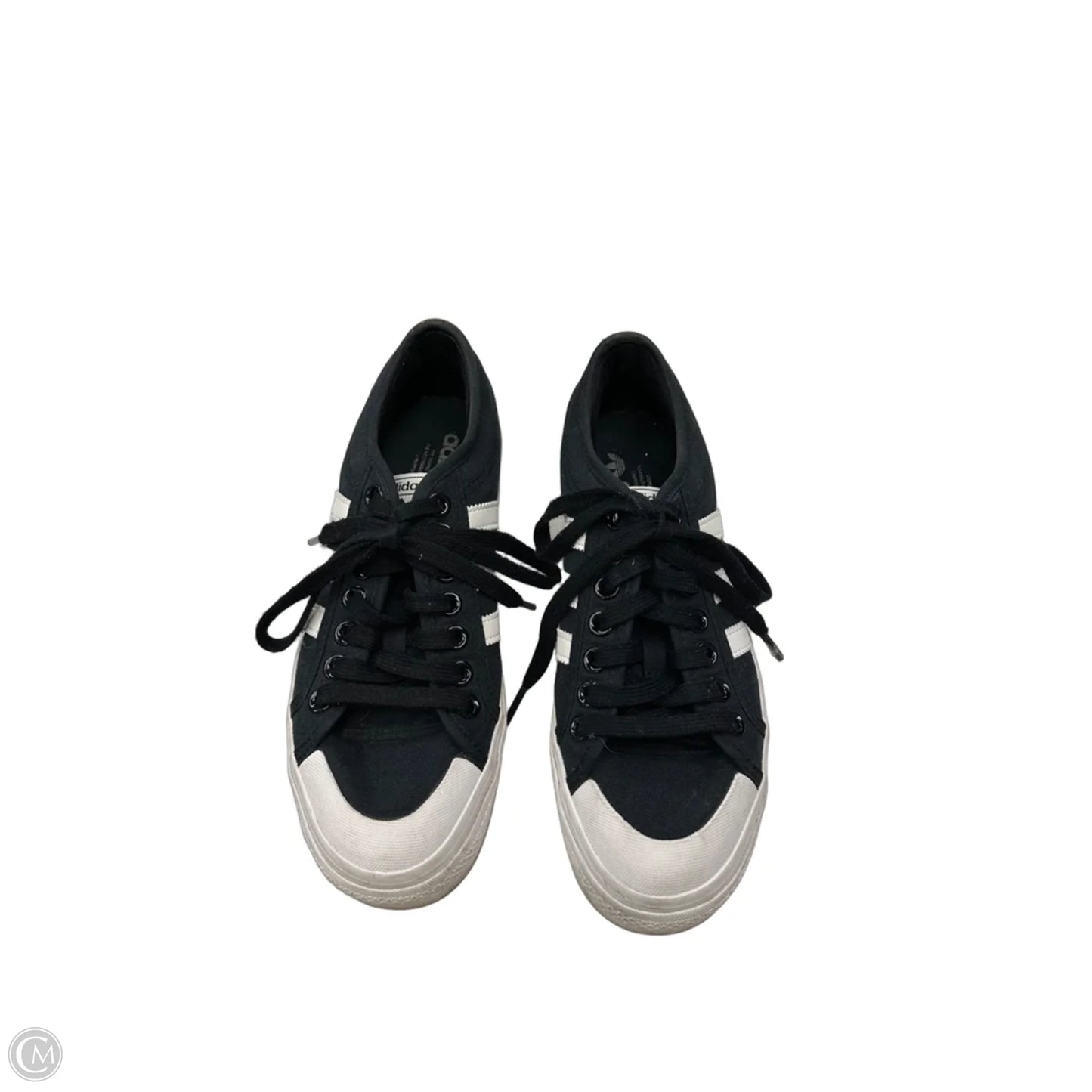 Shoes Sneakers By Adidas In Black & White, Size: 8