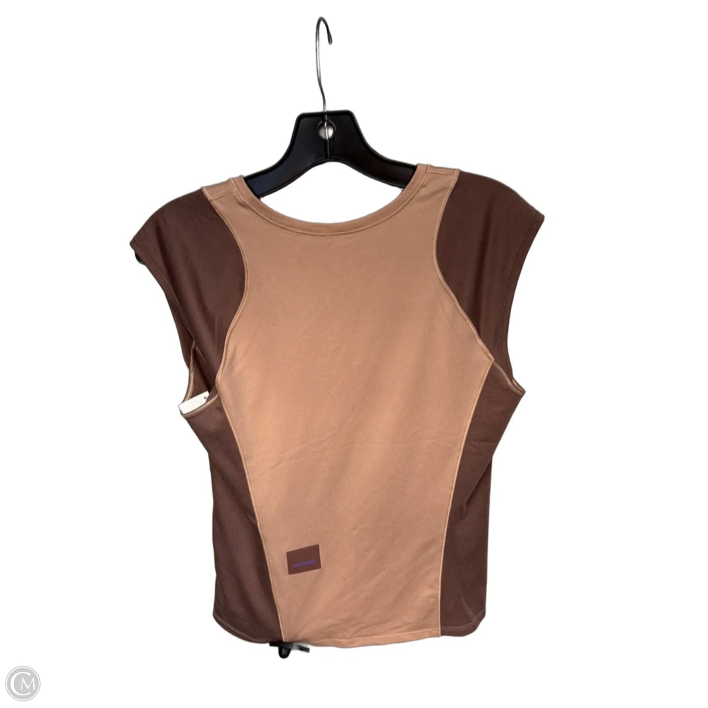 Athletic Top Short Sleeve By Lululemon In Brown, Size: S
