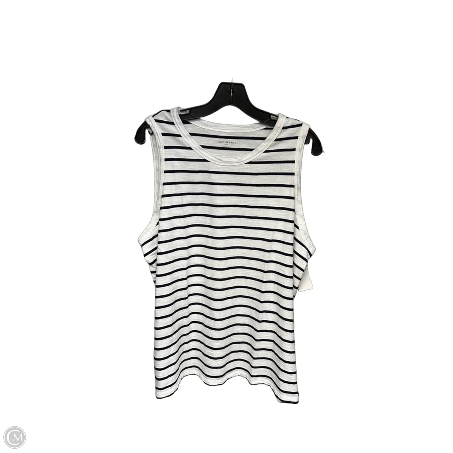 Top Sleeveless By Lane Bryant In Blue & White, Size: L