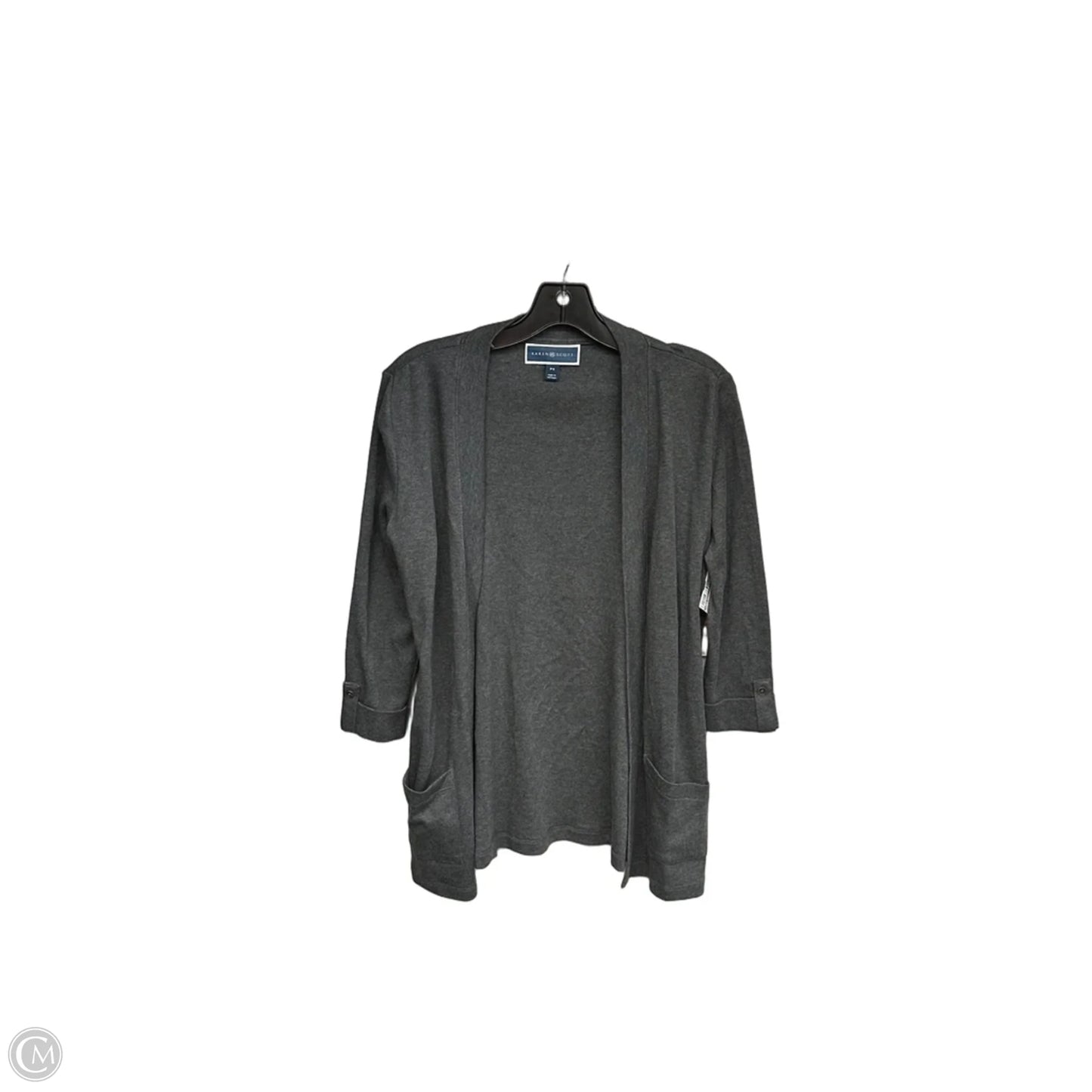 Cardigan By Karen Scott In Grey, Size: Sp