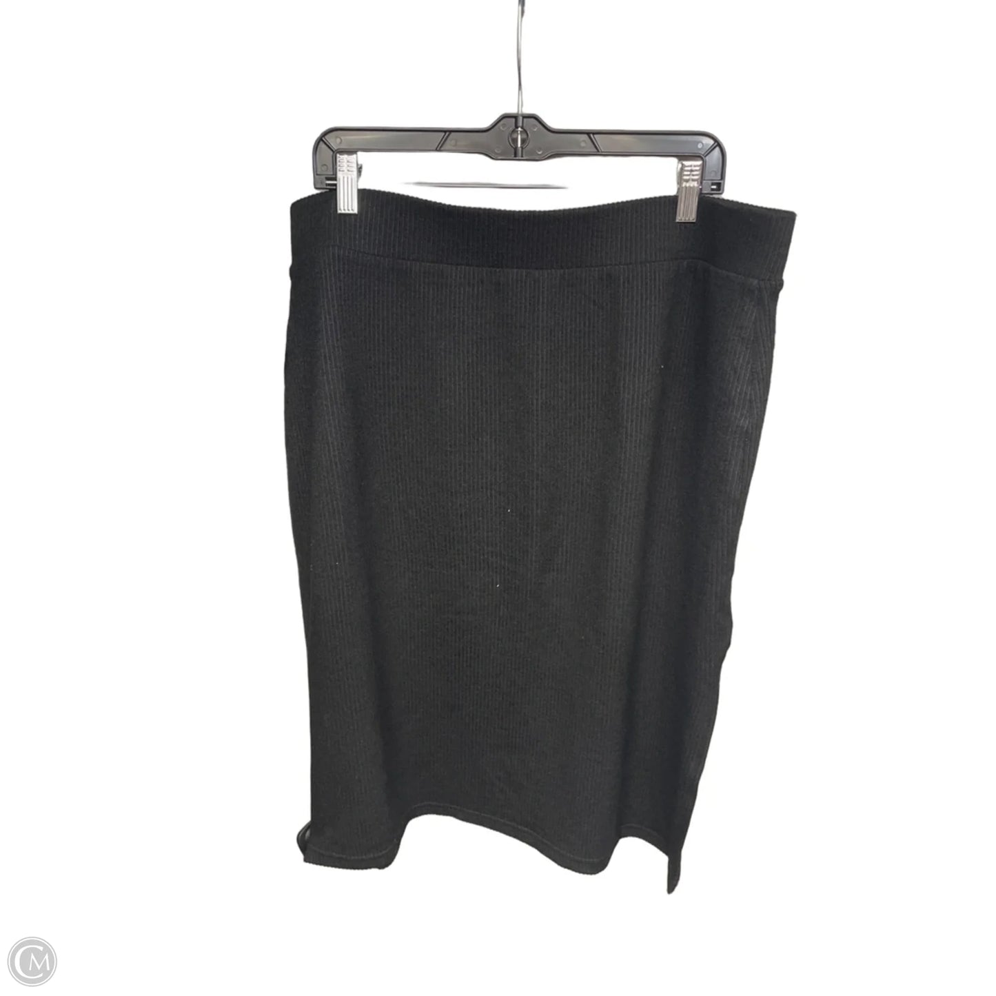 Skirt Midi By Time And Tru In Black, Size: Xxl