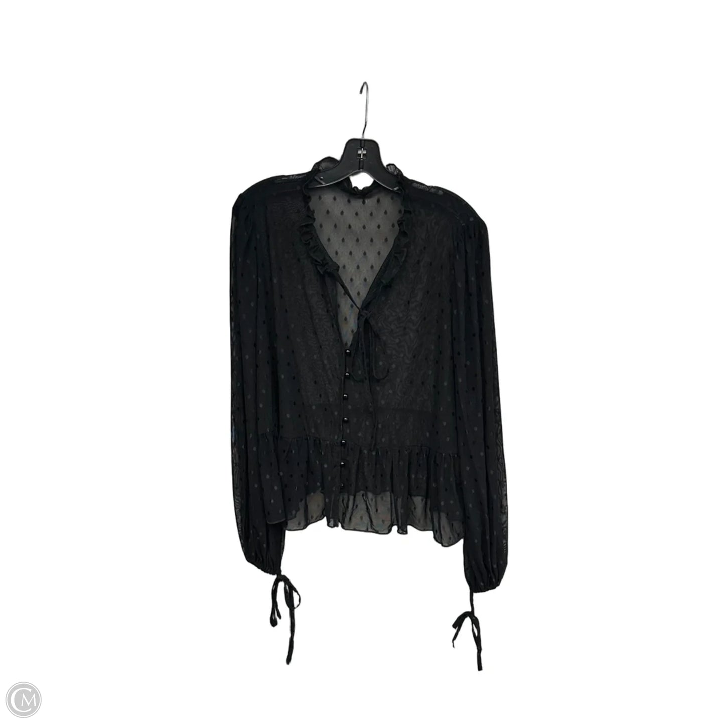 Top Long Sleeve By Clothes Mentor In Black, Size: L