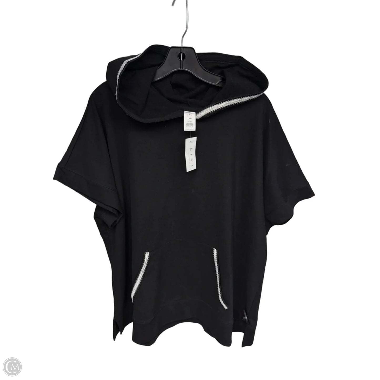 Athletic Sweatshirt Hoodie By Livi Active In Black, Size: 3x