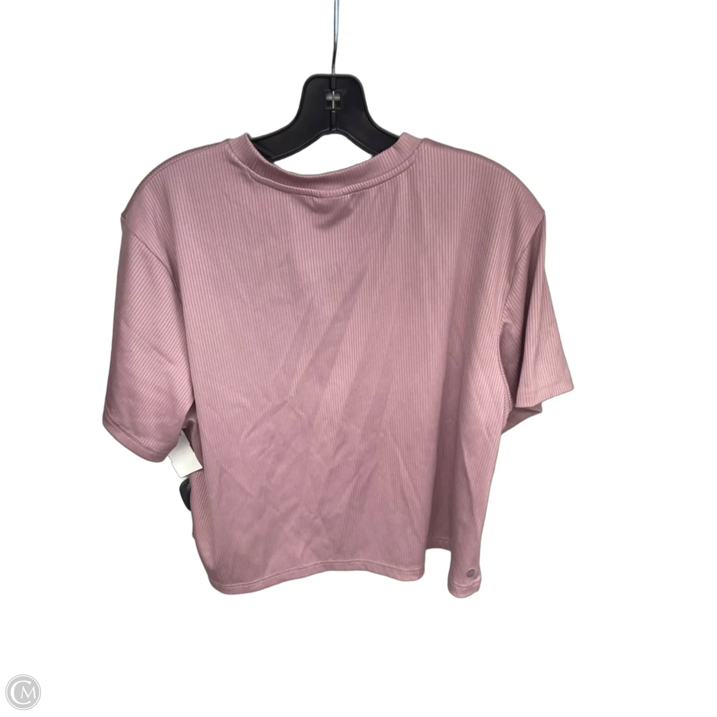 Athletic Top Short Sleeve By Adidas In Pink, Size: L