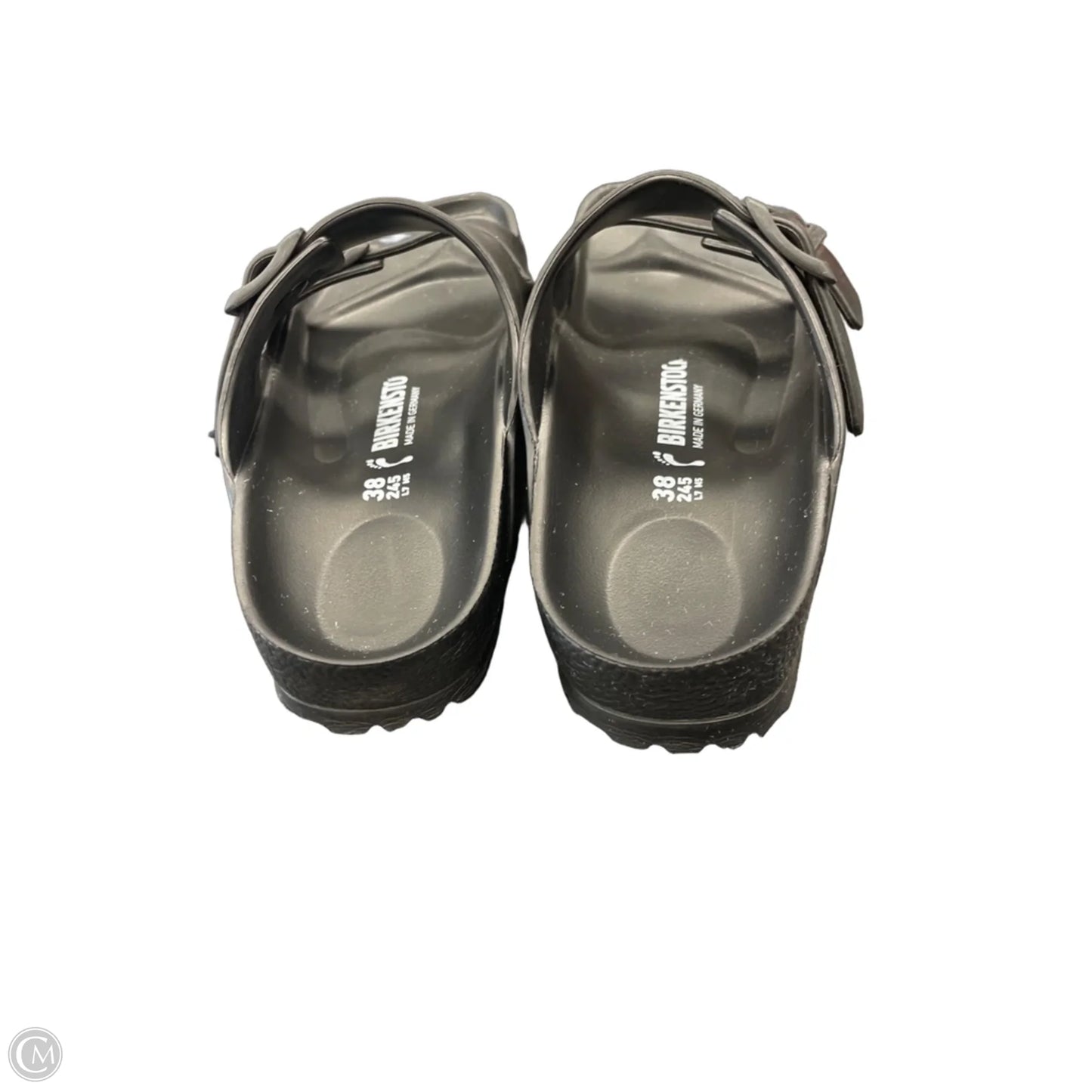 Sandals Flats By Birkenstock In Black, Size: 7