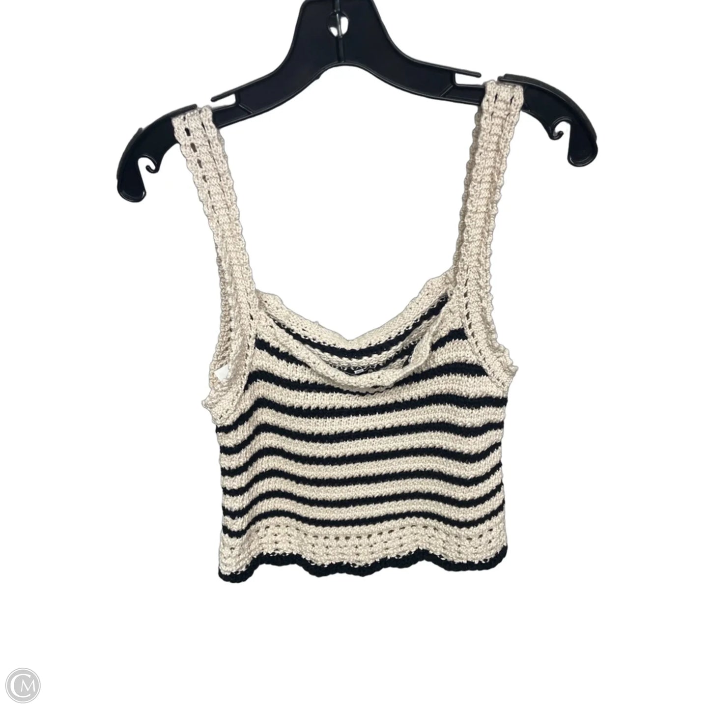 Top Sleeveless By Madewell In Black & Tan, Size: L