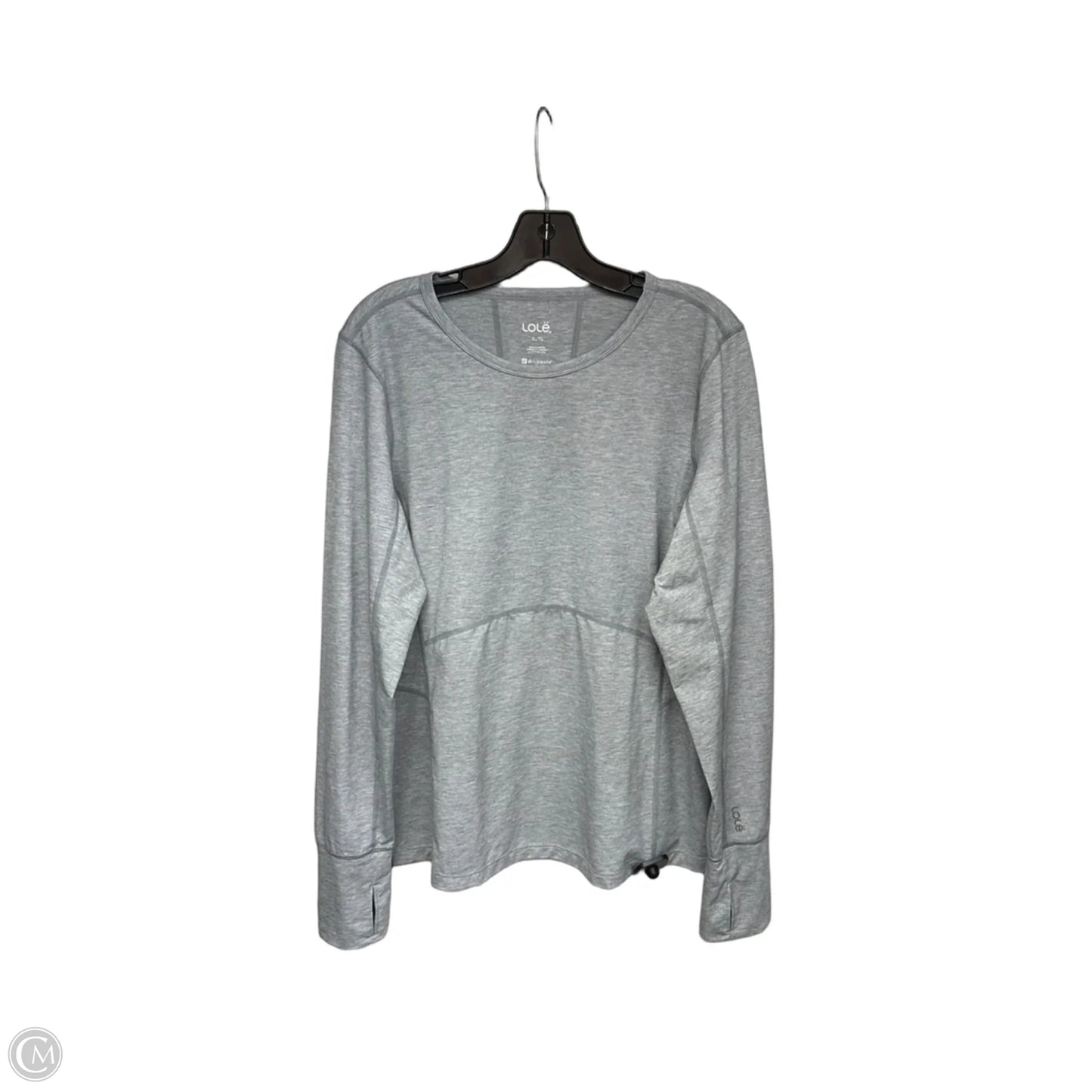 Athletic Top Long Sleeve Crewneck By Lole In Grey, Size: Xl