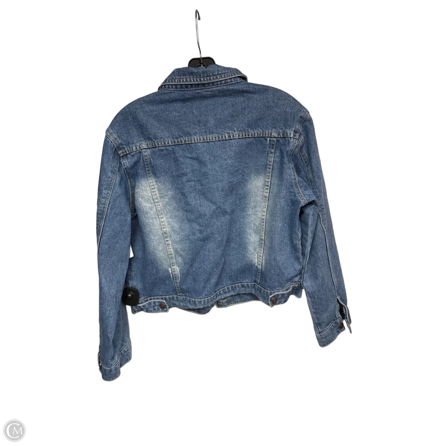 Jacket Denim By Clothes Mentor In Blue Denim, Size: L
