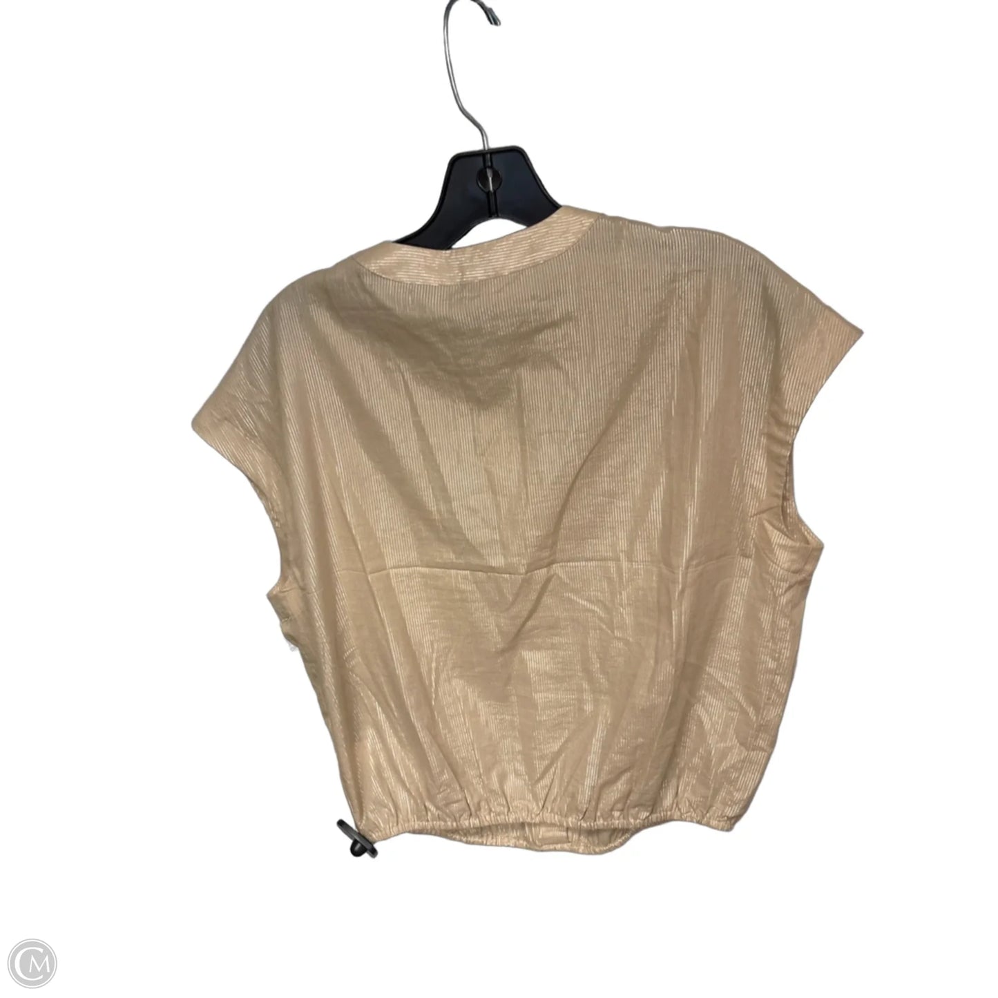Top Short Sleeve By Express In Beige, Size: S