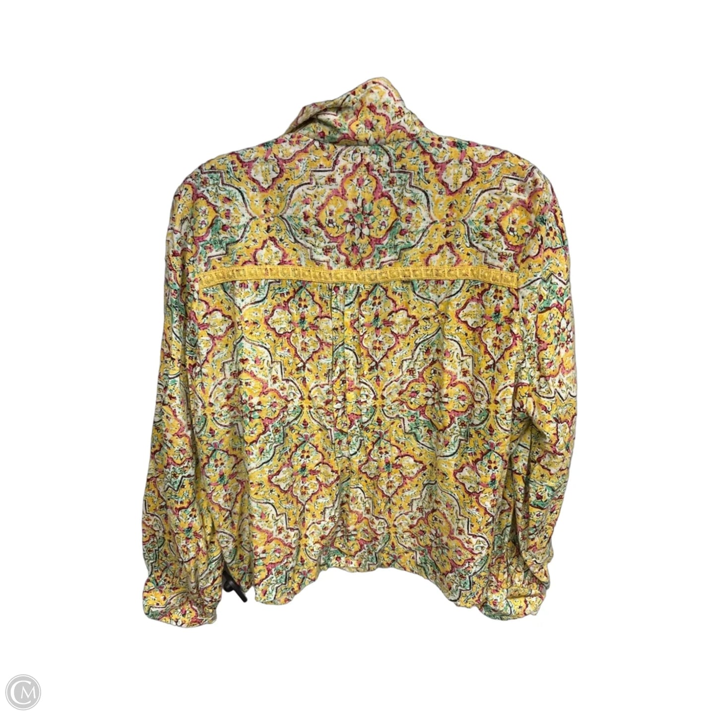 Top Long Sleeve By Pilcro In Yellow, Size: M