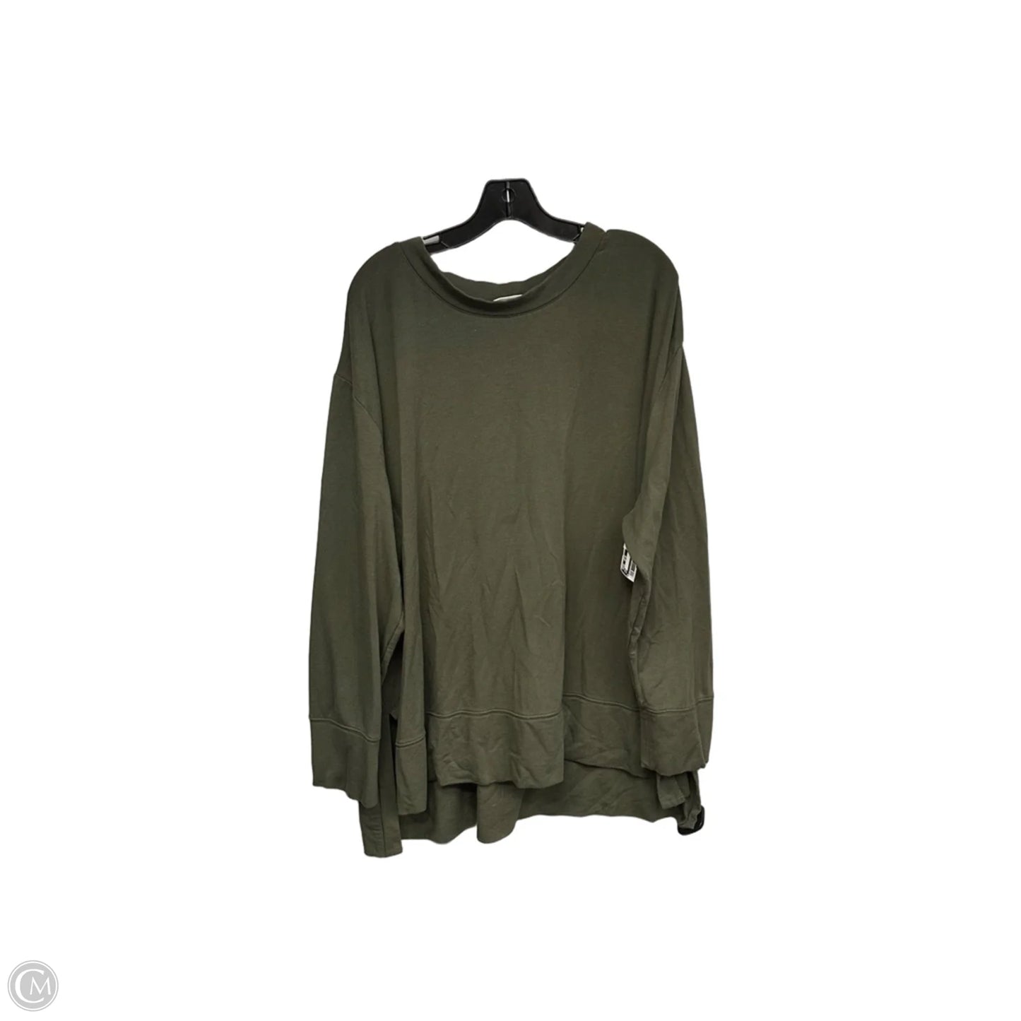 Top Long Sleeve By Ava & Viv In Green, Size: 3x