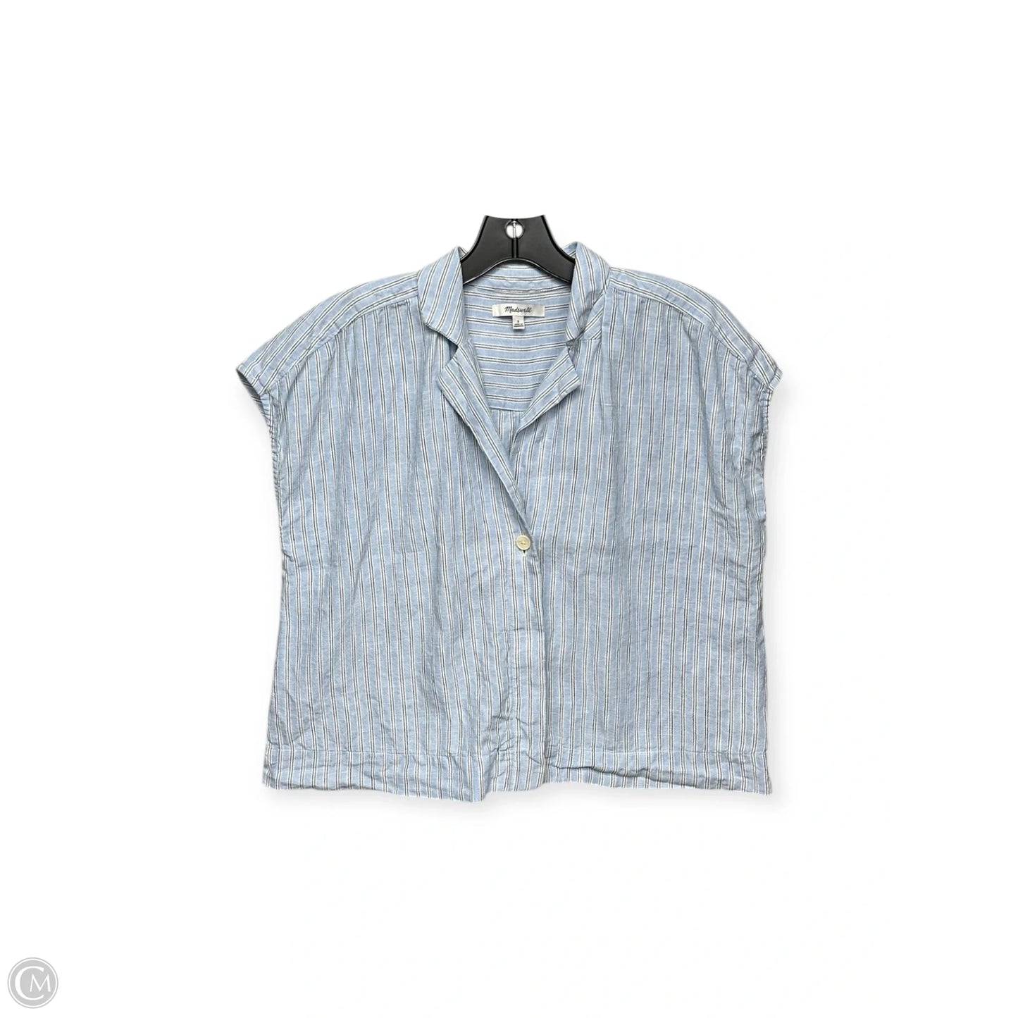 Top Short Sleeve By Madewell In Blue, Size: S