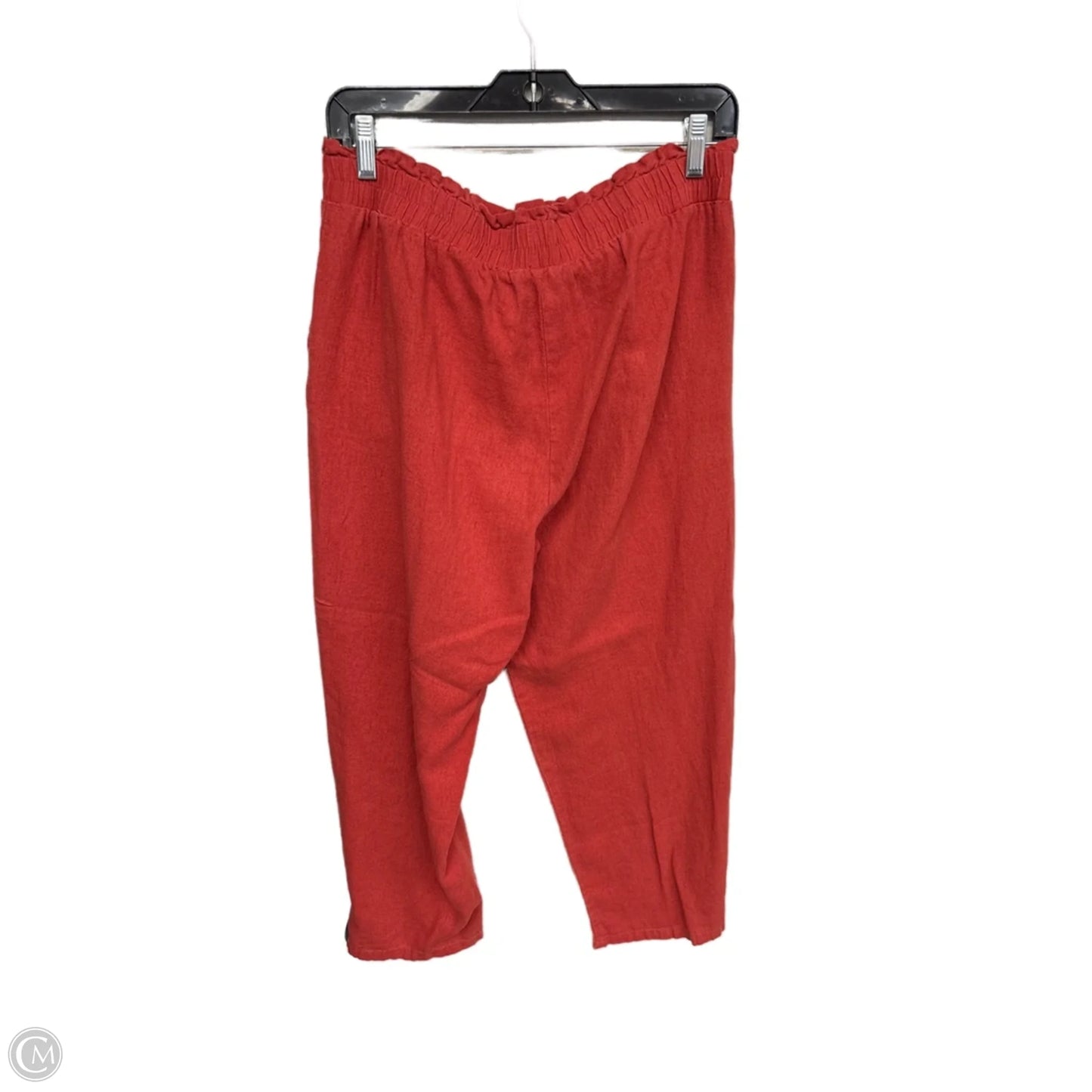 Pants Linen By Ambiance Apparel In Orange, Size: L