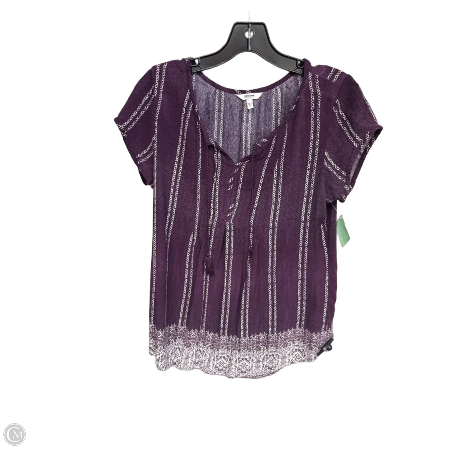 Top Short Sleeve By Sonoma In Purple, Size: S