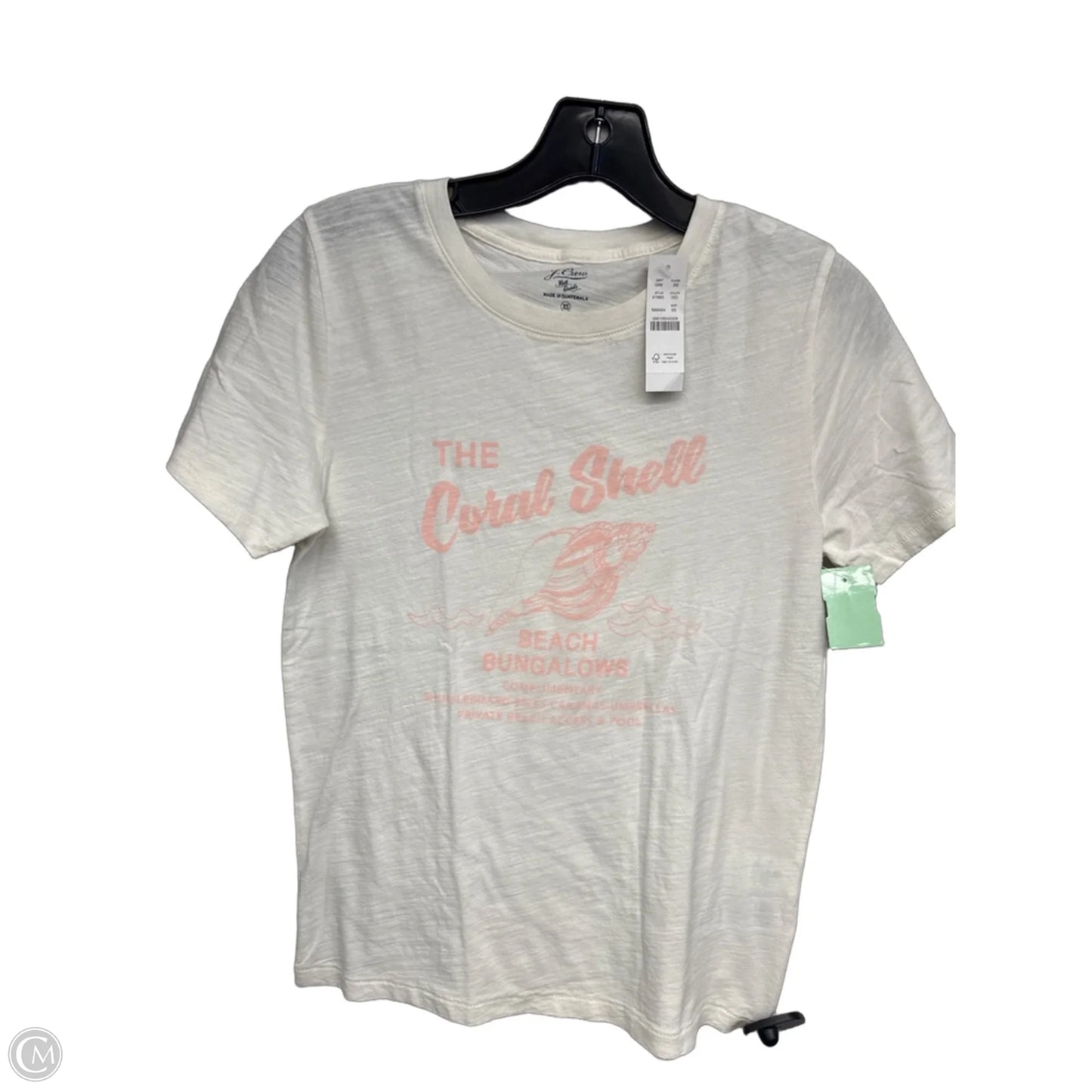 Top Short Sleeve By J. Crew In White, Size: Xs