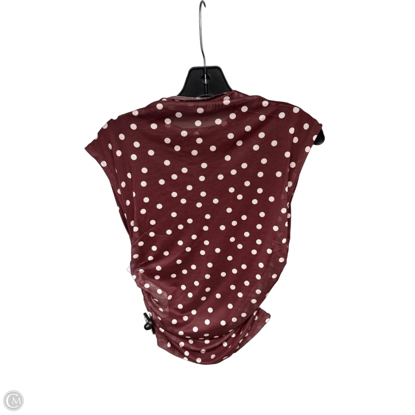 Top Sleeveless By Maeve In Red & White, Size: S