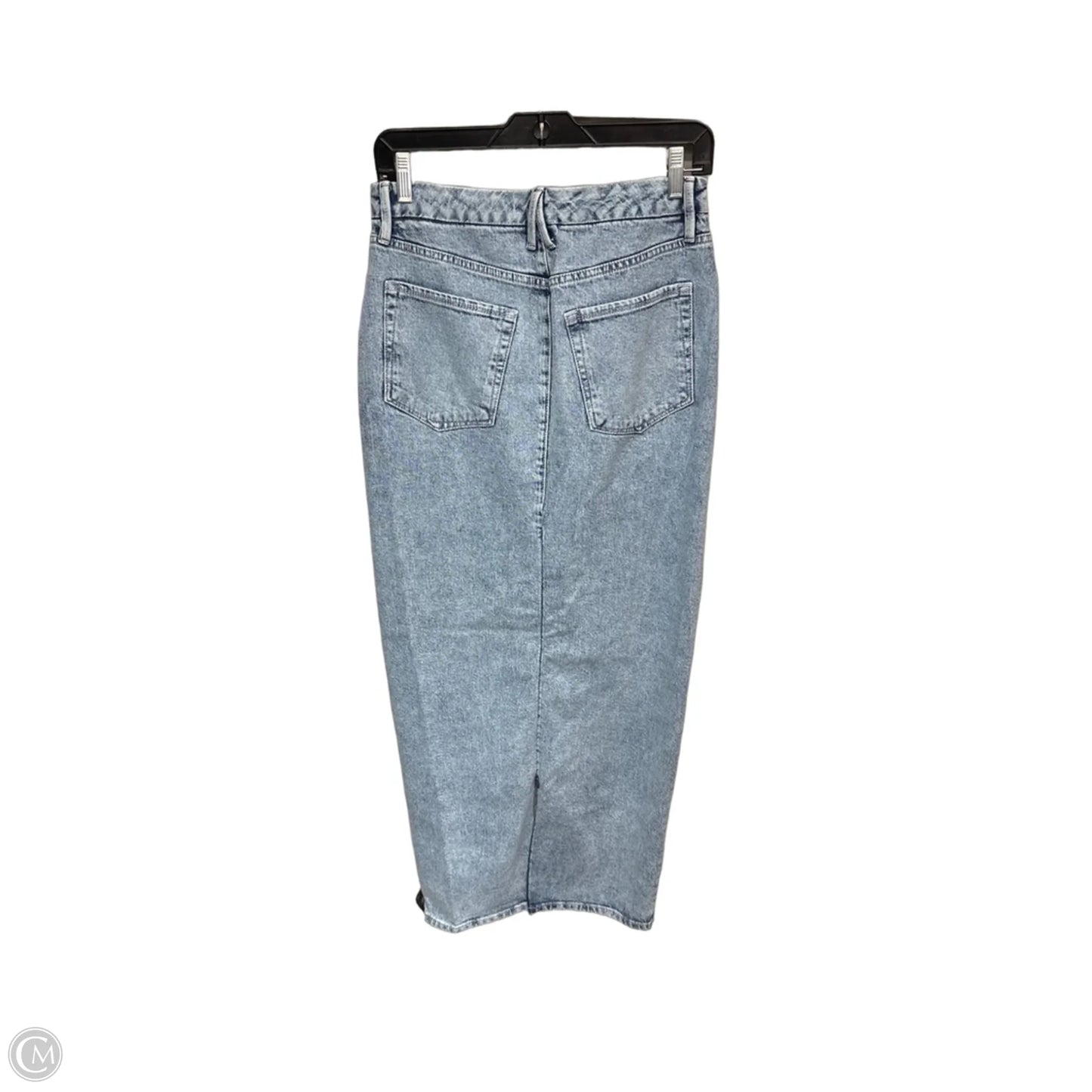 Skirt Maxi By Good American In Blue Denim, Size: 8