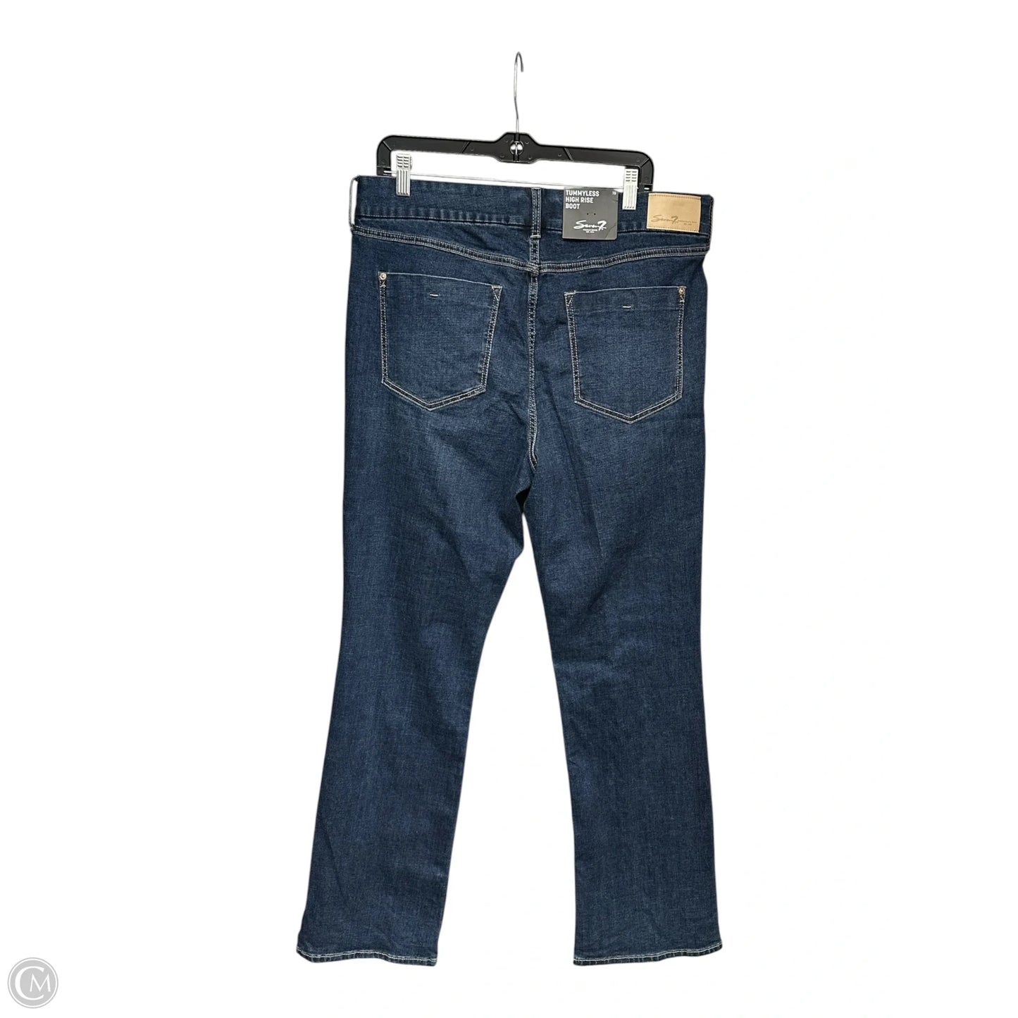 Jeans Boot Cut By Seven 7 In Blue Denim, Size: 16