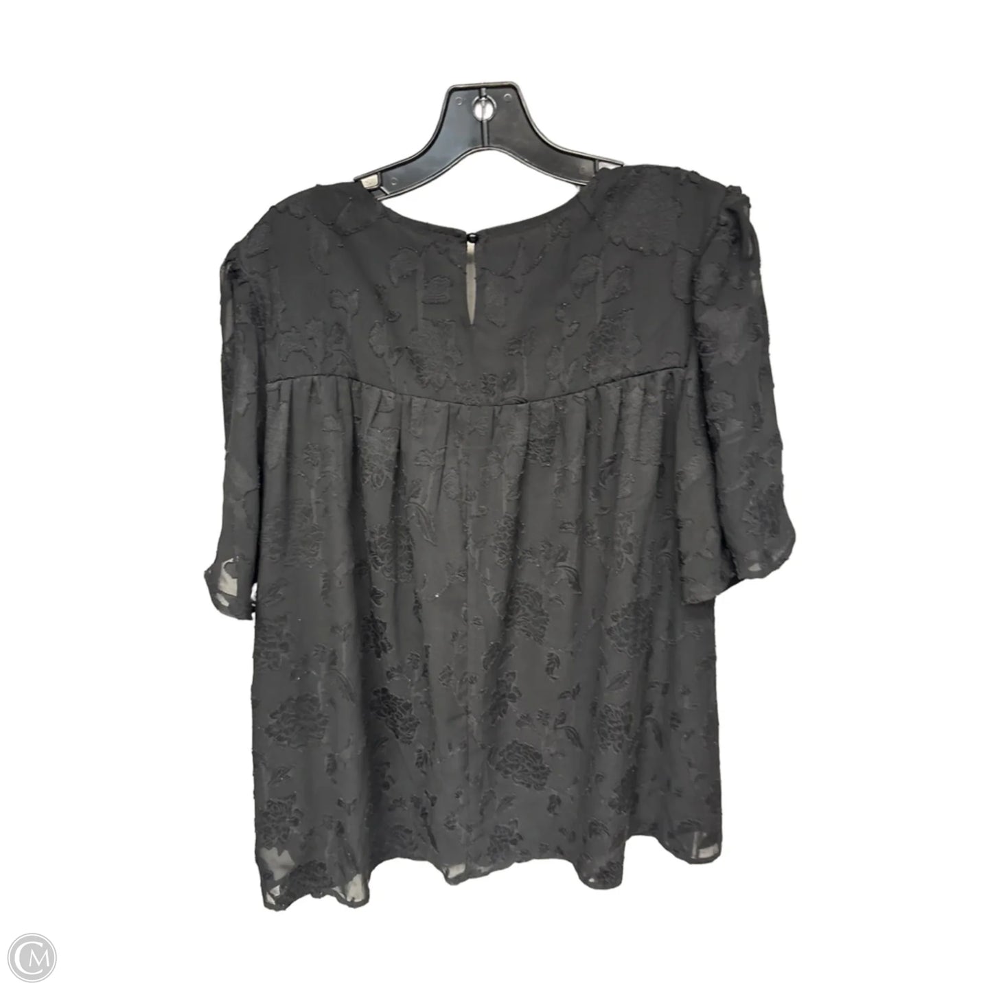 Top Short Sleeve By Clothes Mentor In Black, Size: 2x