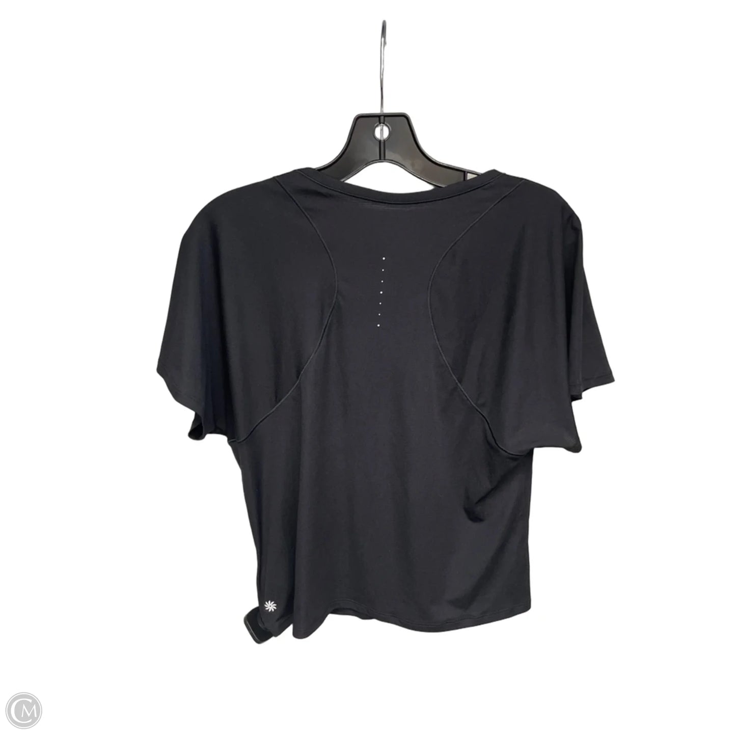 Athletic Top Short Sleeve By Athleta In Black, Size: M