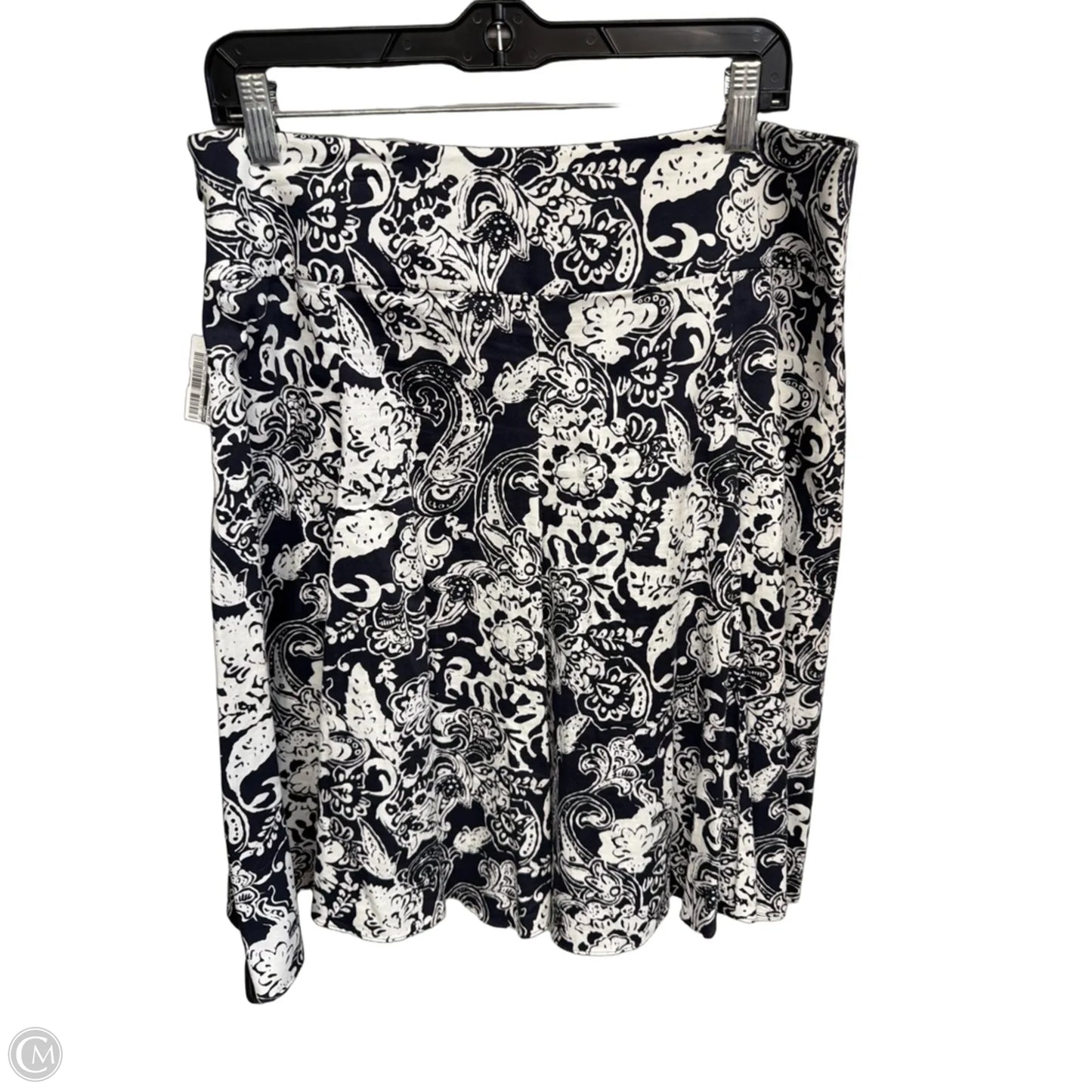 Skirt Midi By Chaps In Black & White, Size: 10